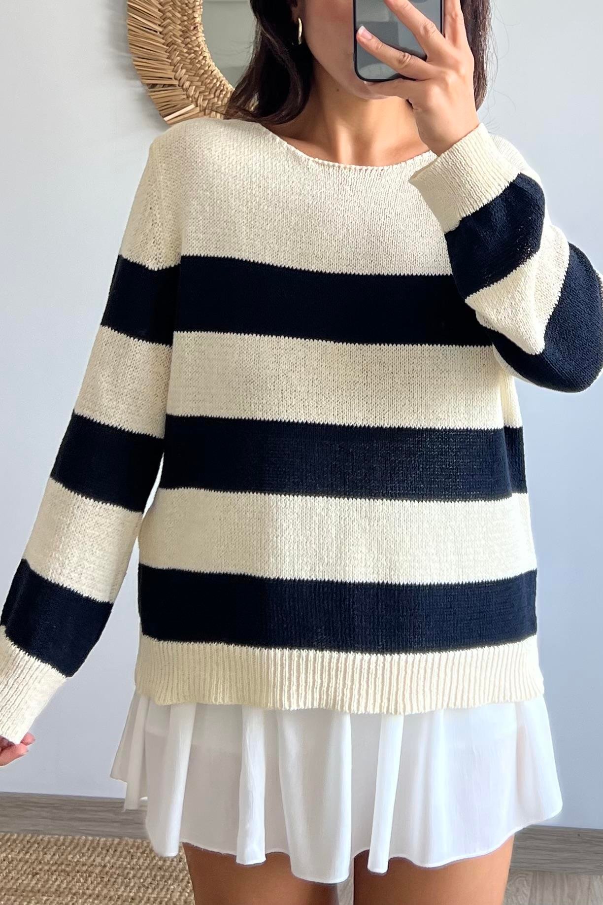 MD Lacivert Şeritli Merserize Triko uygun fiyatlarda www.butikhola.com adresinde