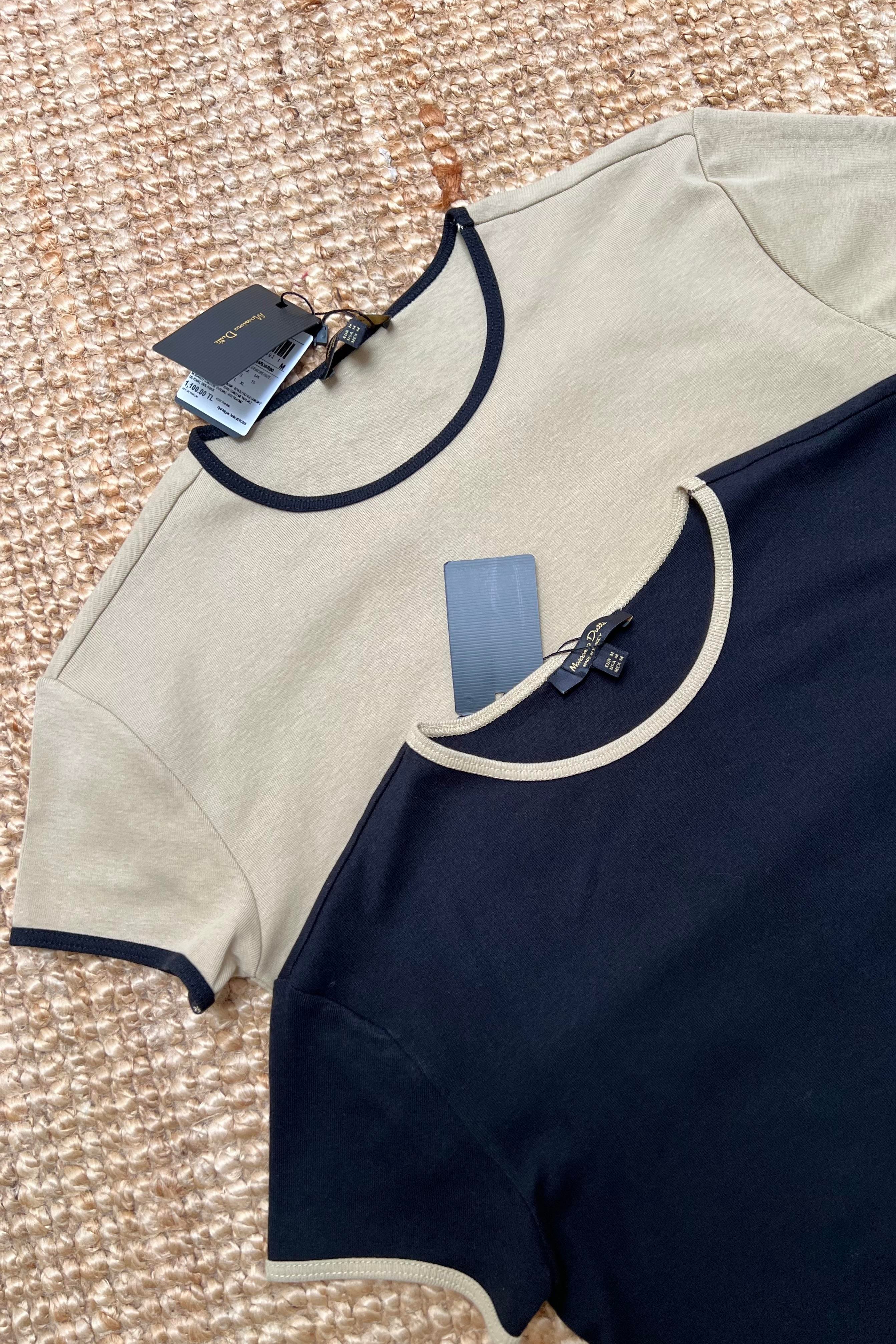 MD Siyah Biye Detaylı Tshirt uygun fiyatlarda www.butikhola.com adresinde