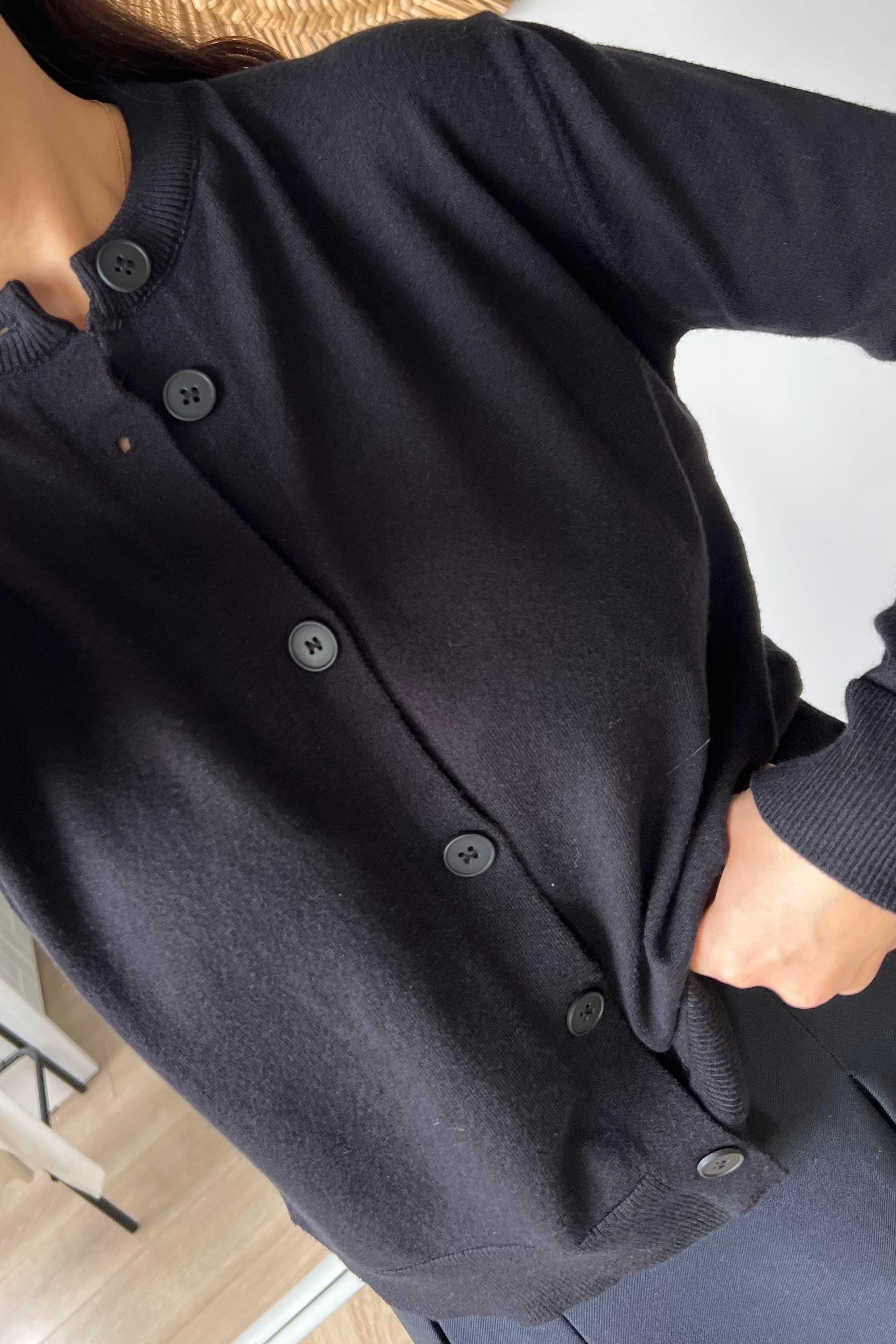 Md Siyah Yumuşak Dokulu Hırka  uygun fiyatlarda www.butikhola.com adresinde