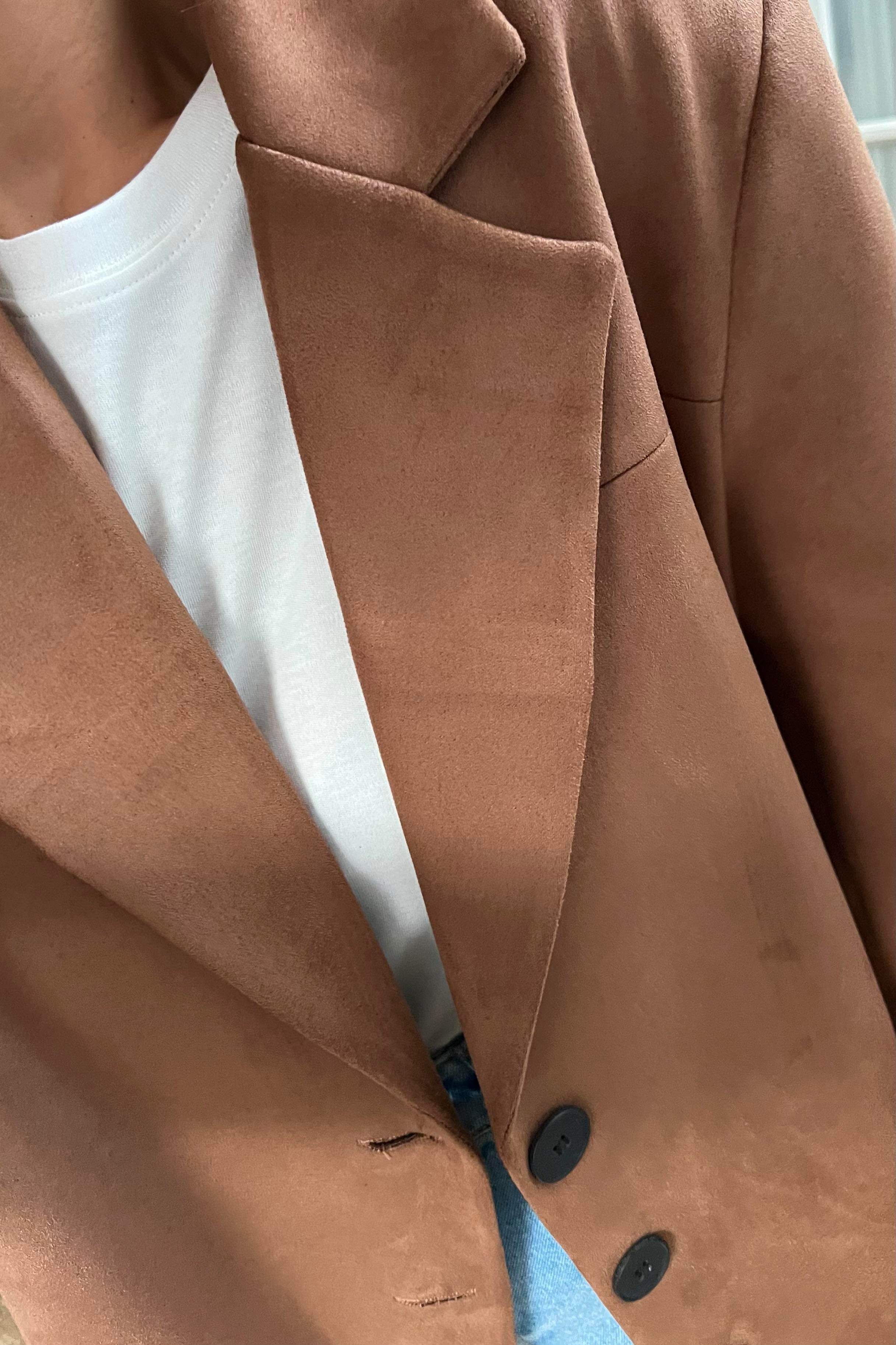 MD Taba Süet Blazer Ceket uygun fiyatlarda www.butikhola.com adresinde