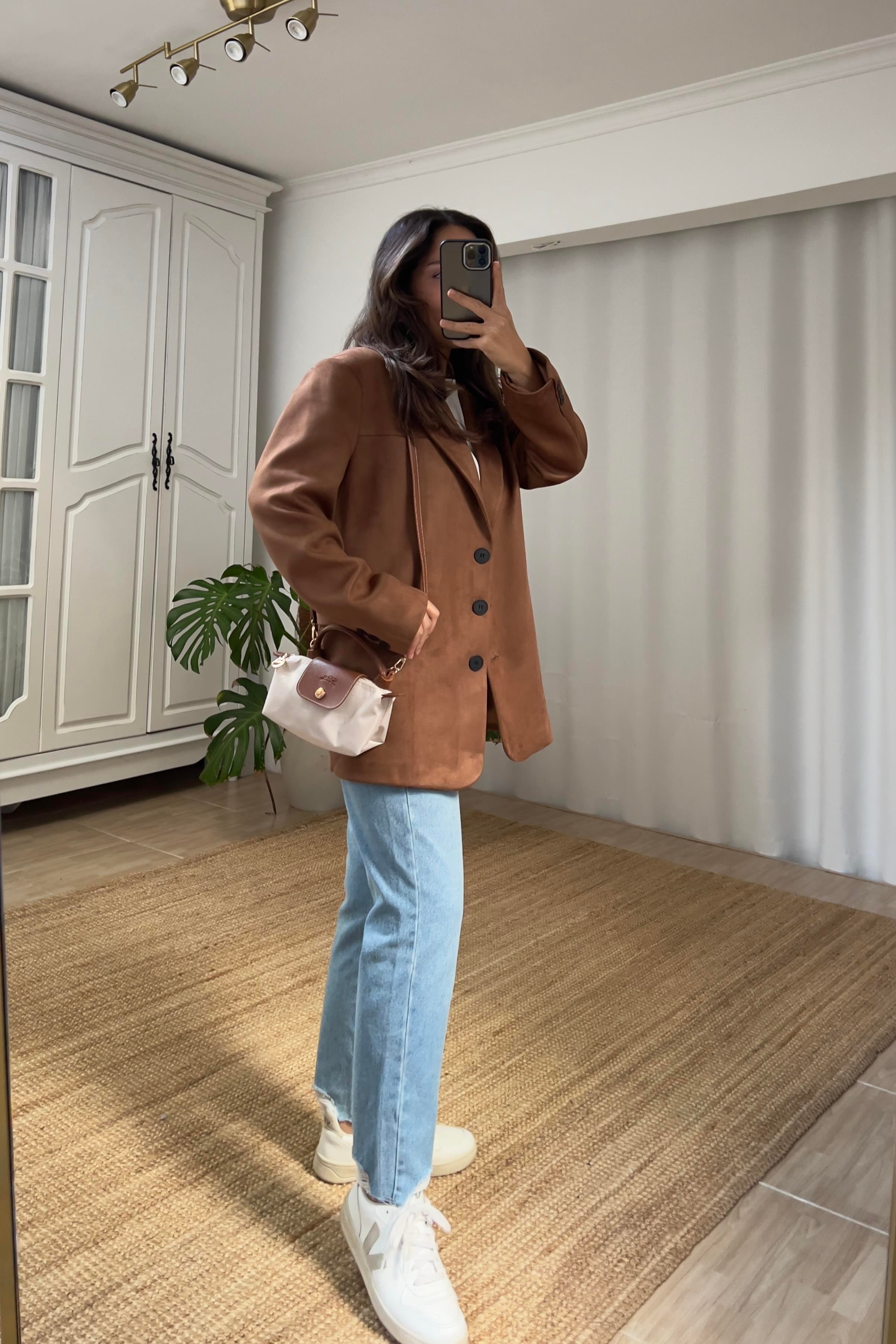 MD Taba Süet Blazer Ceket uygun fiyatlarda www.butikhola.com adresinde