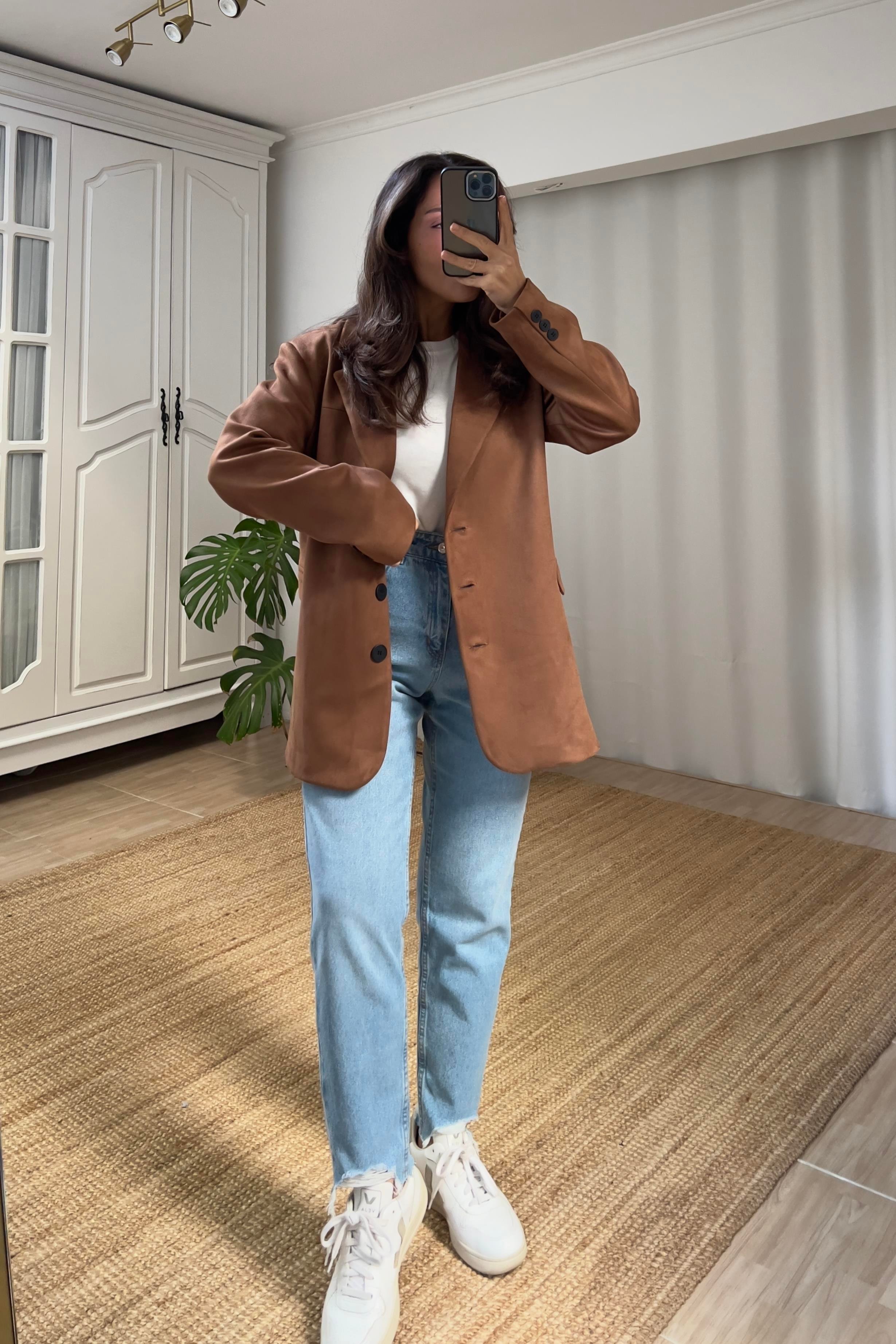MD Taba Süet Blazer Ceket uygun fiyatlarda www.butikhola.com adresinde