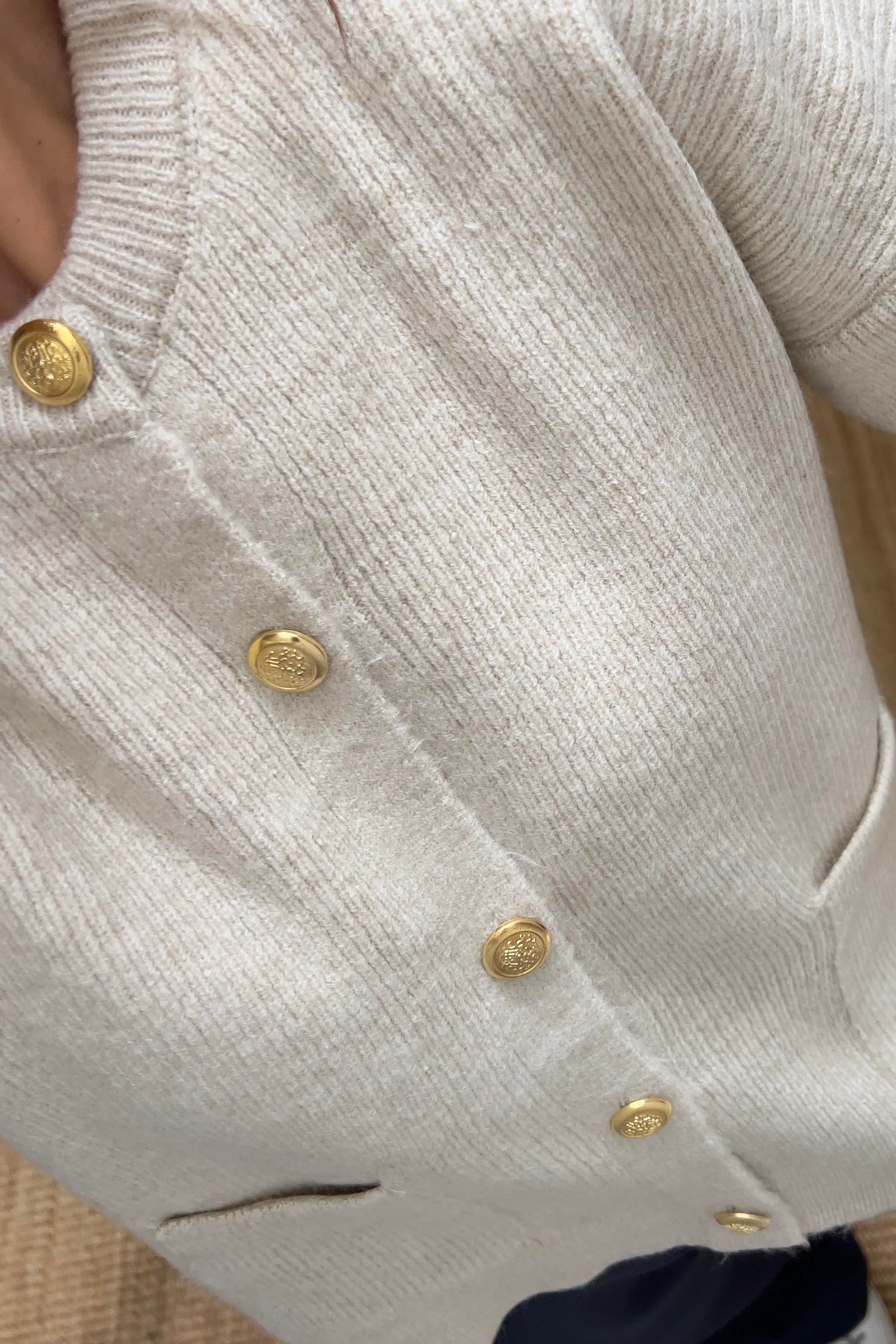 MD Taş Cepli Gold Düğmeli Yumoş Hırka  uygun fiyatlarda www.butikhola.com adresinde
