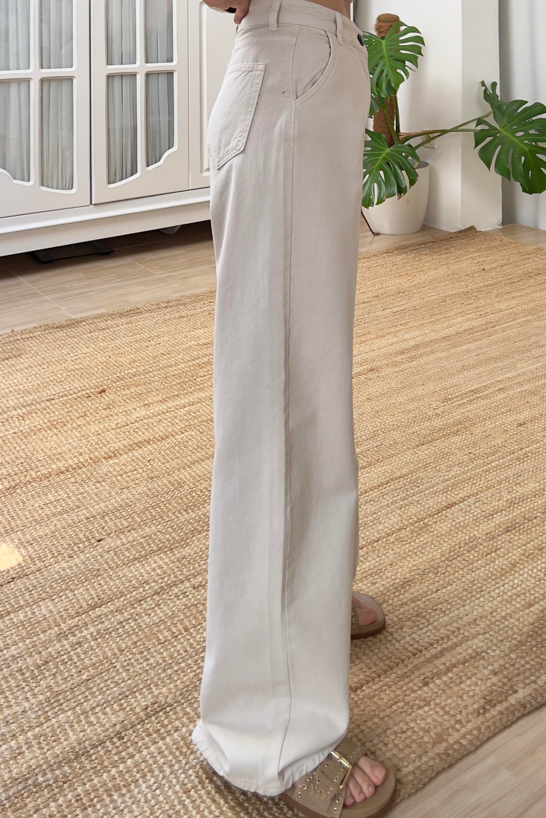 MD Taş Rengi Yüksek Bel Baggy Jean uygun fiyatlarda www.butikhola.com adresinde