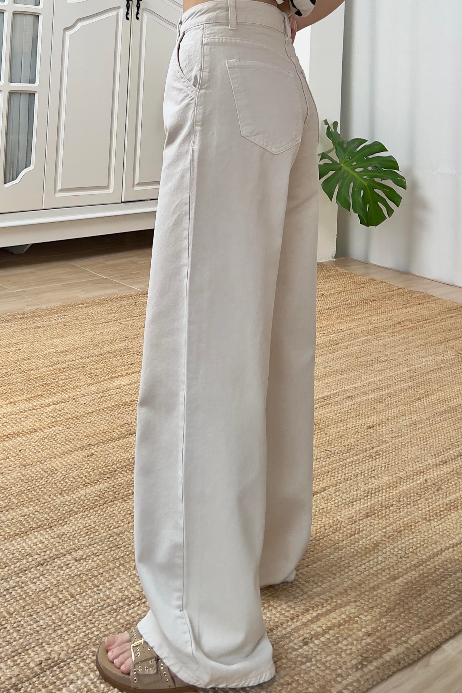 MD Taş Rengi Yüksek Bel Baggy Jean uygun fiyatlarda www.butikhola.com adresinde