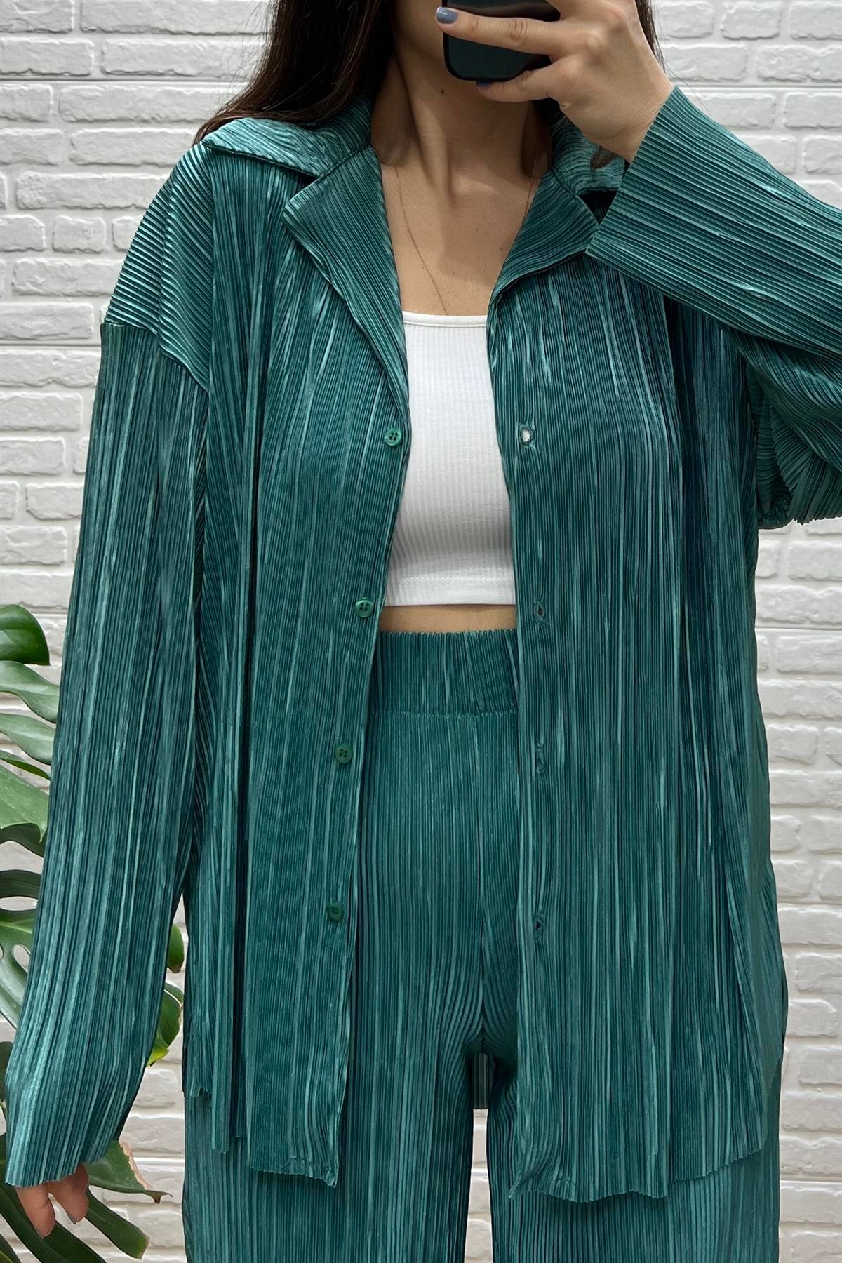 Mint Yeşili Krinkıl Takım uygun fiyatlarda www.butikhola.com adresinde