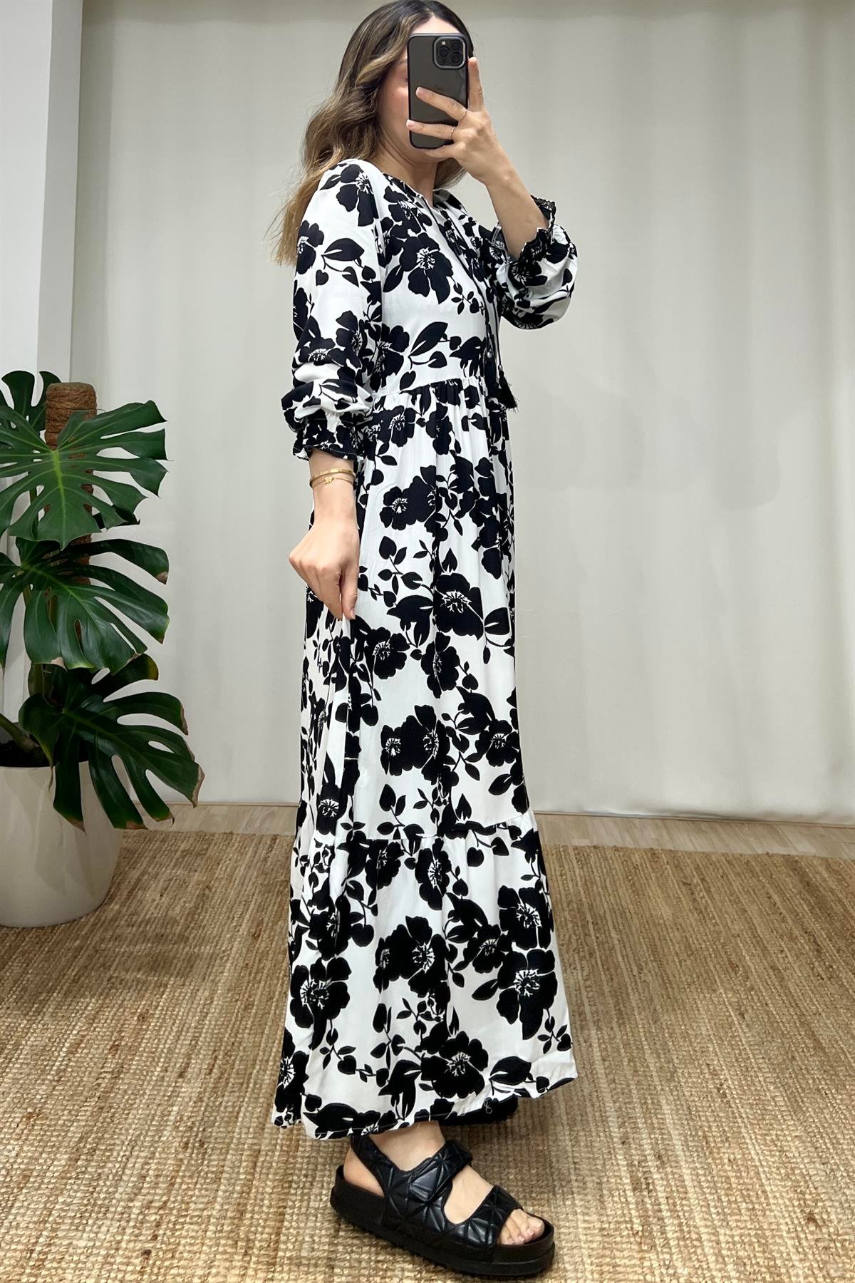 Mng Floral Maksi Elbise uygun fiyatlarda www.butikhola.com adresinde