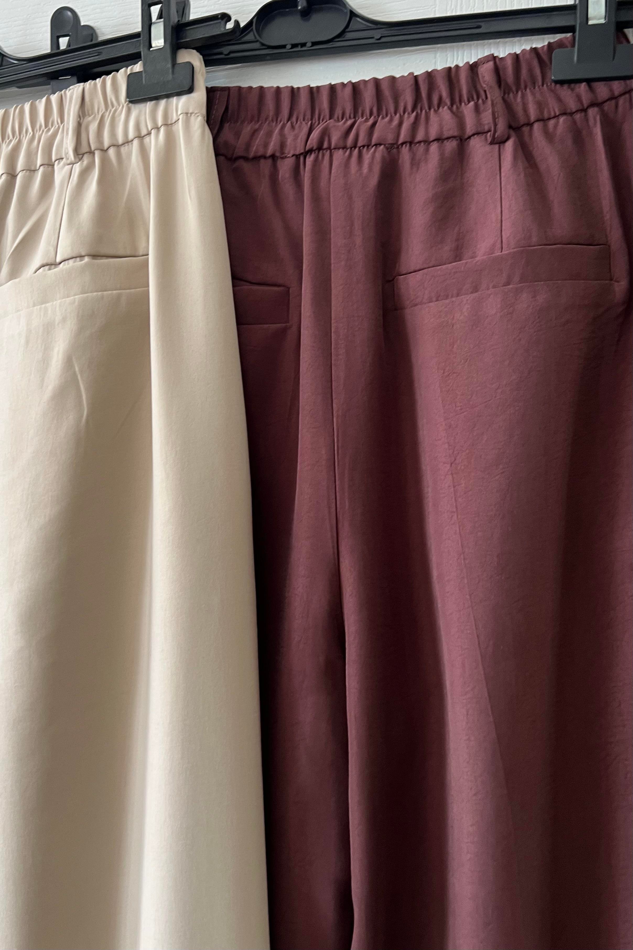 Mürdüm Rengi Modal Kumaş Palazzo Pantolon uygun fiyatlarda www.butikhola.com adresinde