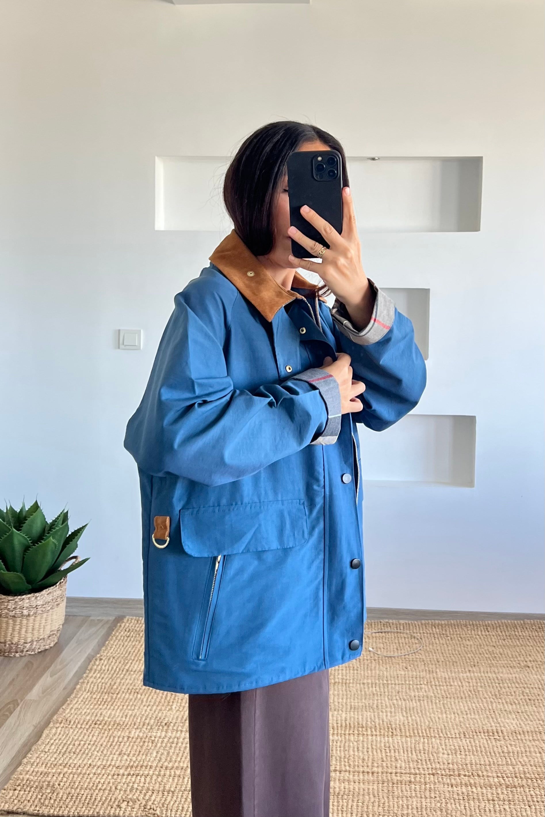 Orjinal Model Premium Kalite Mavi Mevsimlik Mont uygun fiyatlarda www.butikhola.com adresinde