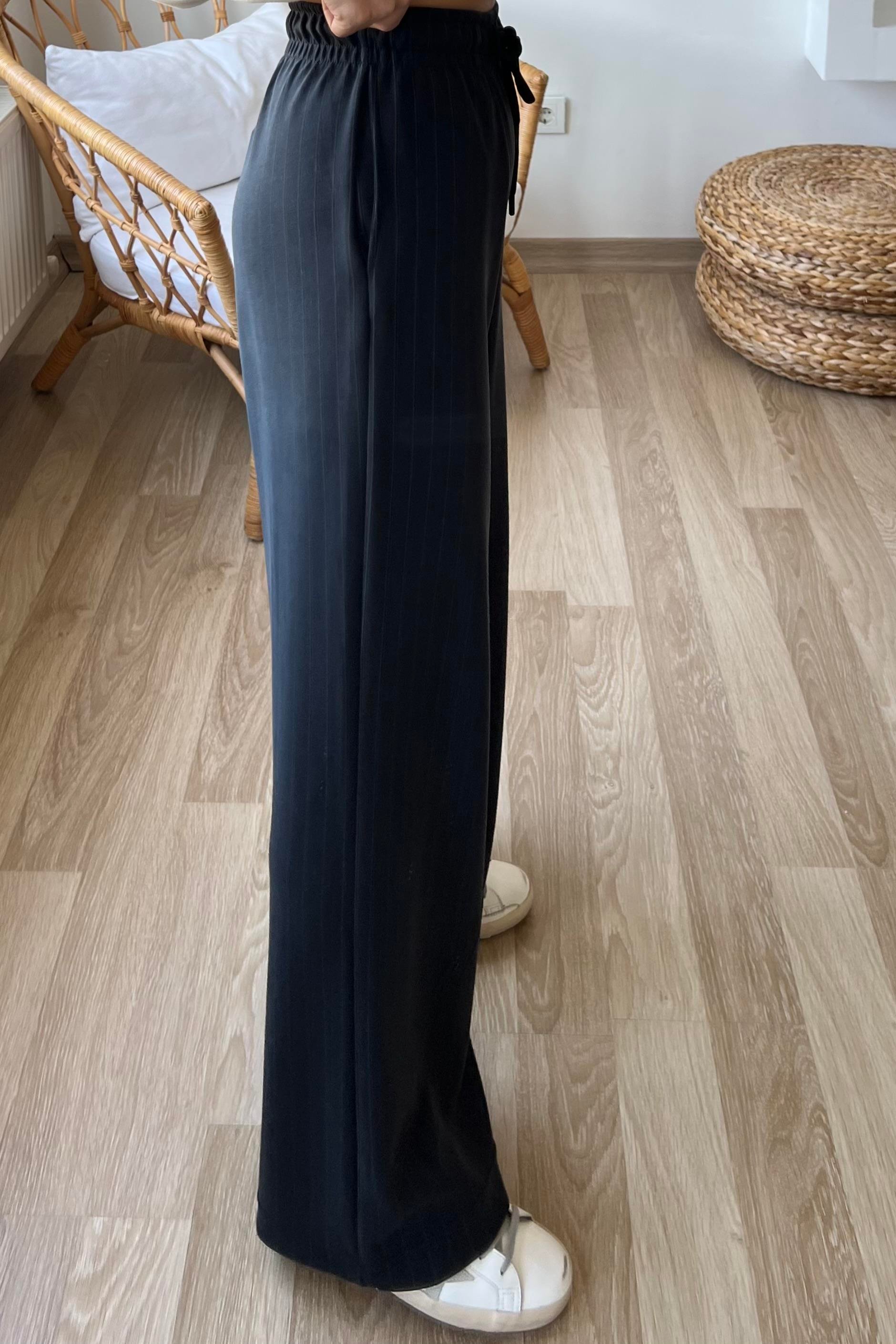 Oys Çizgili Cep Detaylı Rahat Modal Pantolon uygun fiyatlarda www.butikhola.com adresinde
