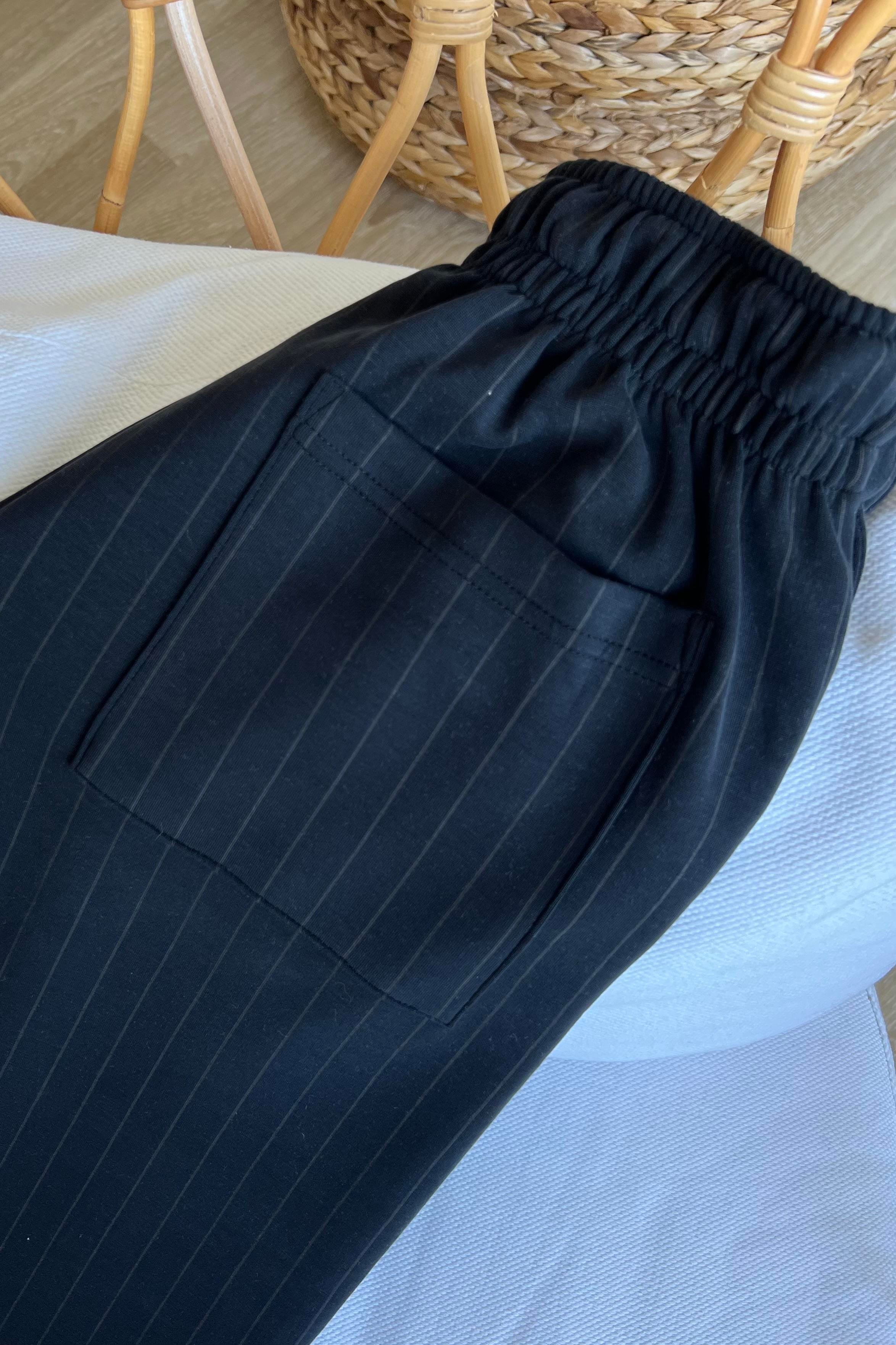 Oys Çizgili Cep Detaylı Rahat Modal Pantolon uygun fiyatlarda www.butikhola.com adresinde