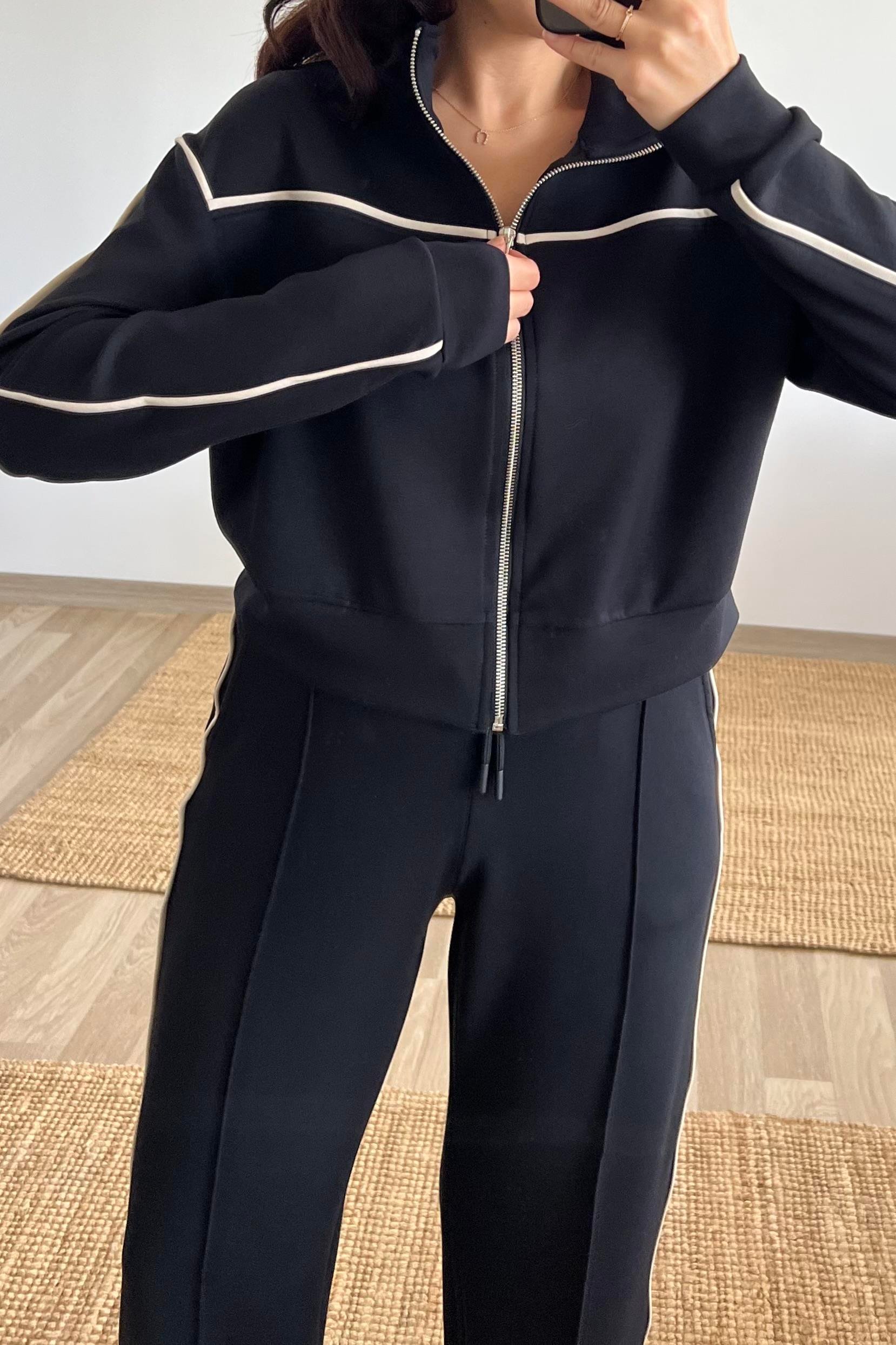 Oys Siyah Şerit Detaylı Modal Takım uygun fiyatlarda www.butikhola.com adresinde