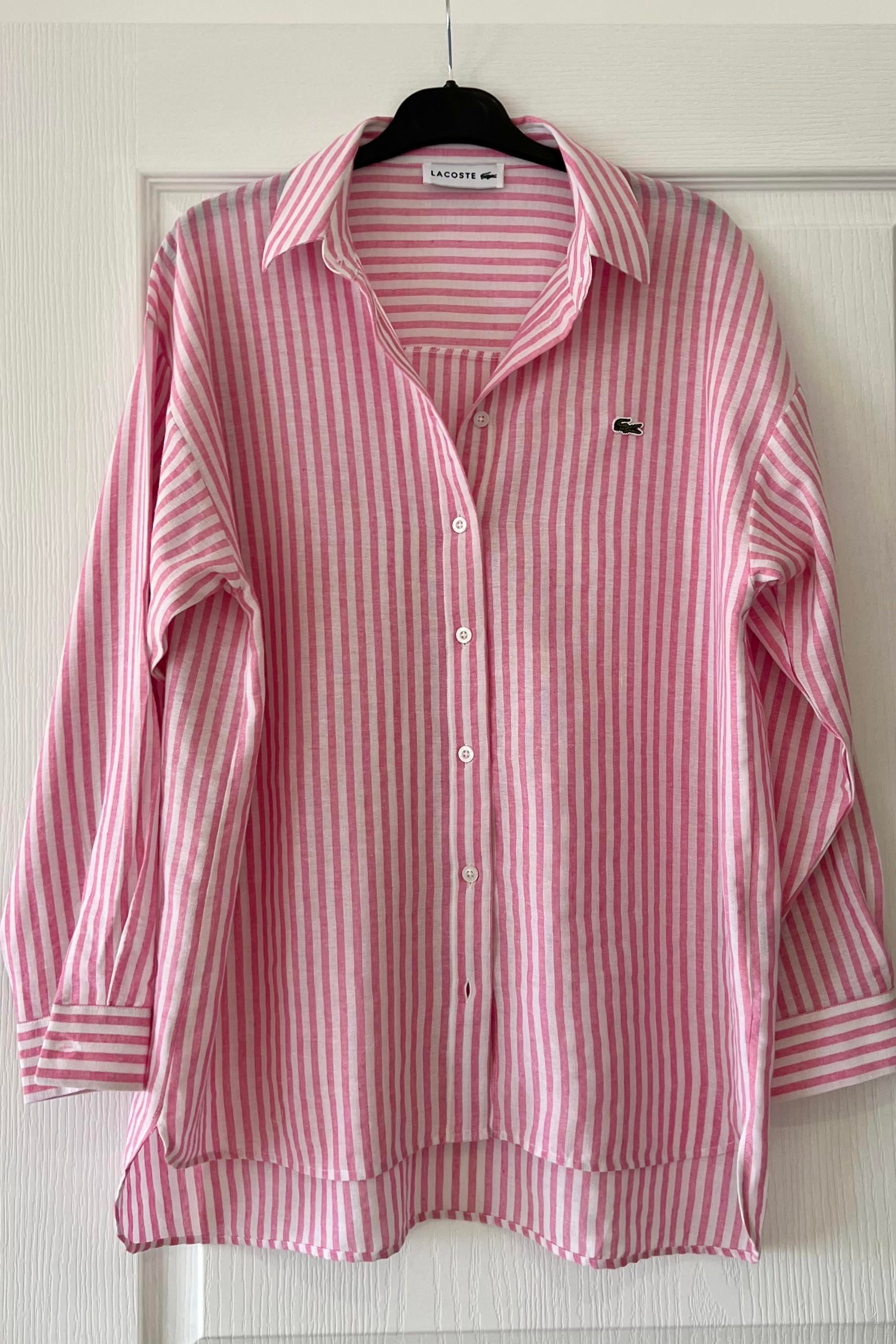 Pembe Çizgili Organik Pamuk Gömlek  uygun fiyatlarda www.butikhola.com adresinde