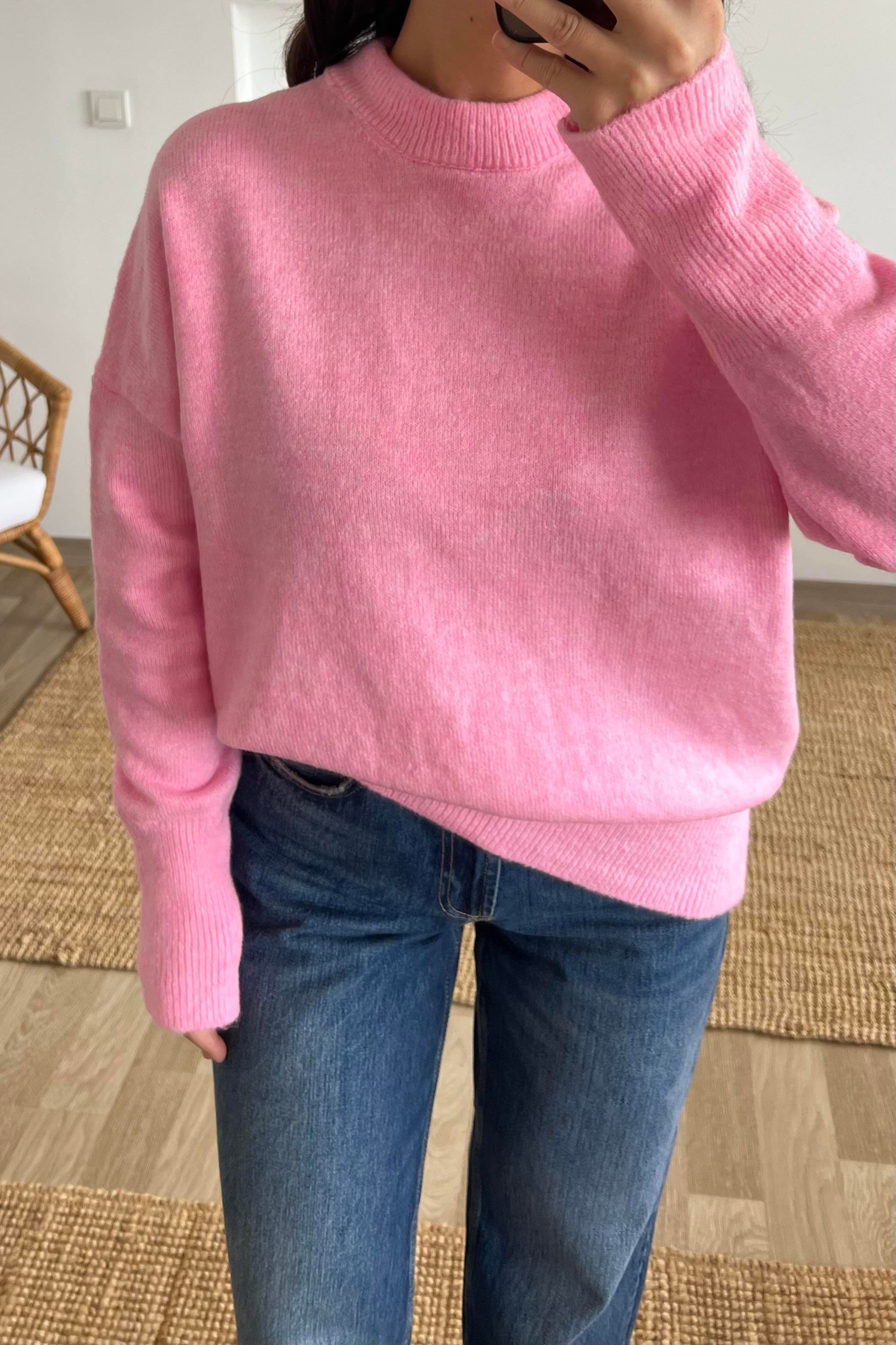 Pembe Soft Touch Basic Kazak  uygun fiyatlarda www.butikhola.com adresinde