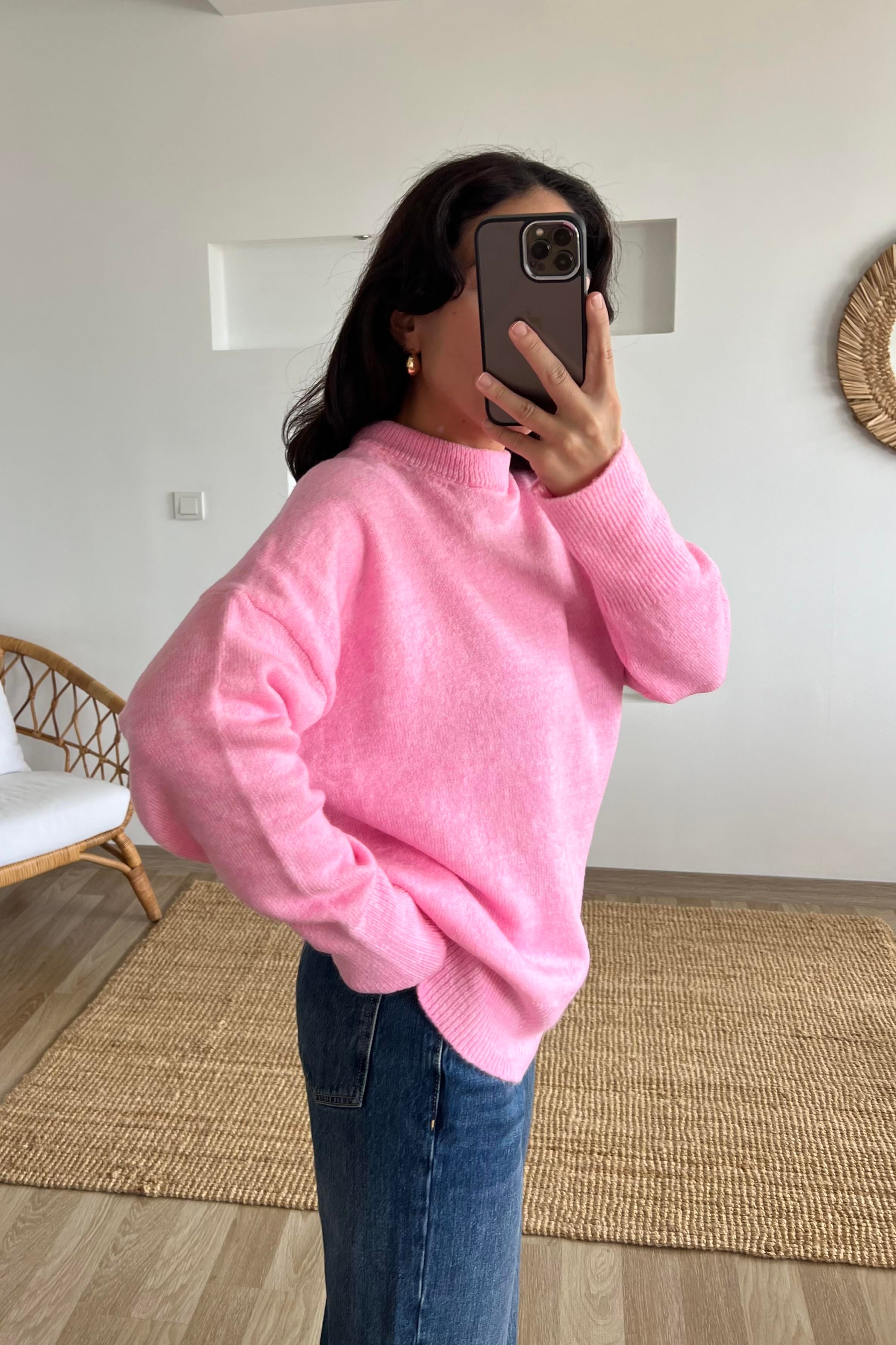 Pembe Soft Touch Basic Kazak  uygun fiyatlarda www.butikhola.com adresinde