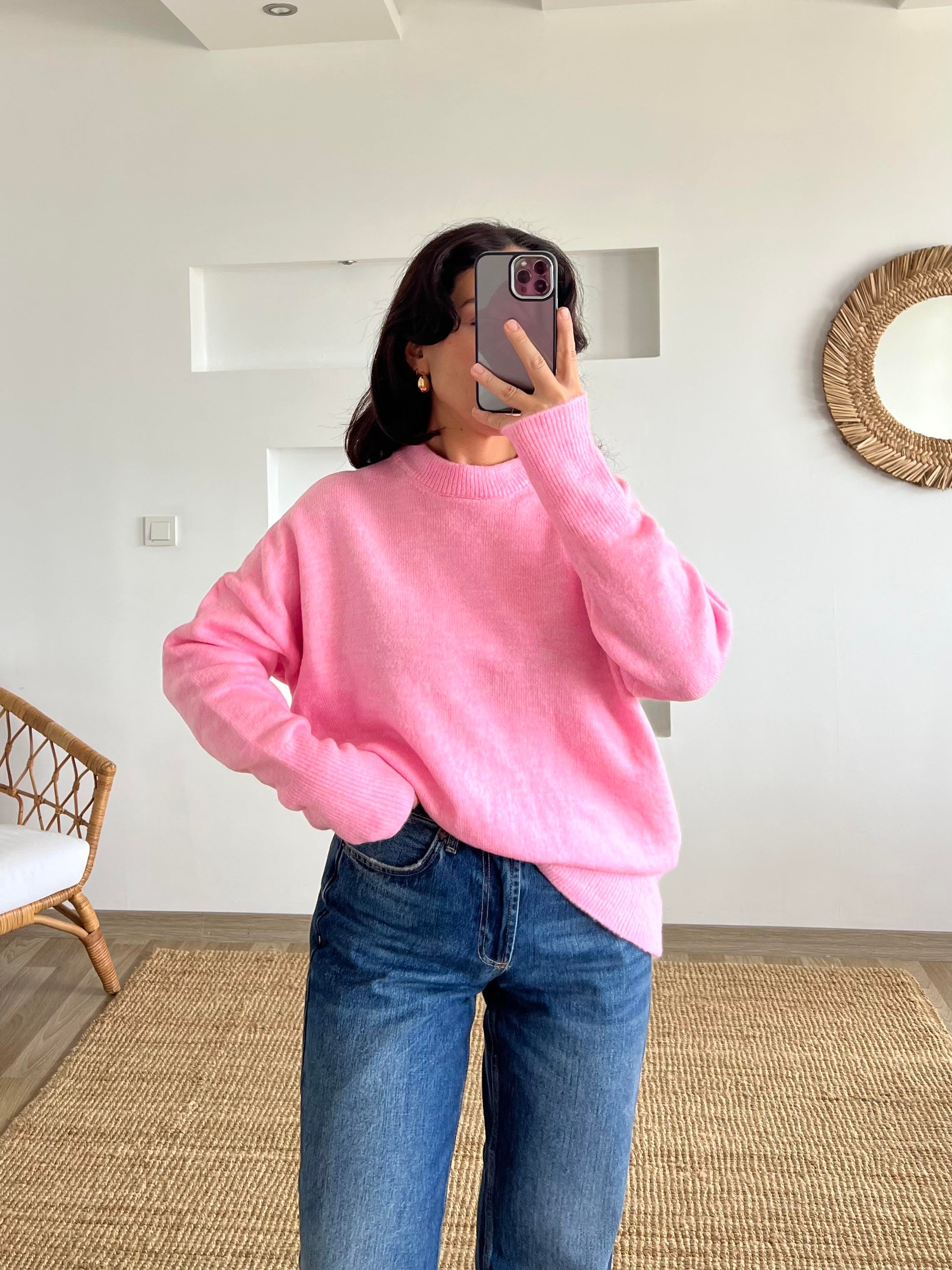 Pembe Soft Touch Basic Kazak  uygun fiyatlarda www.butikhola.com adresinde