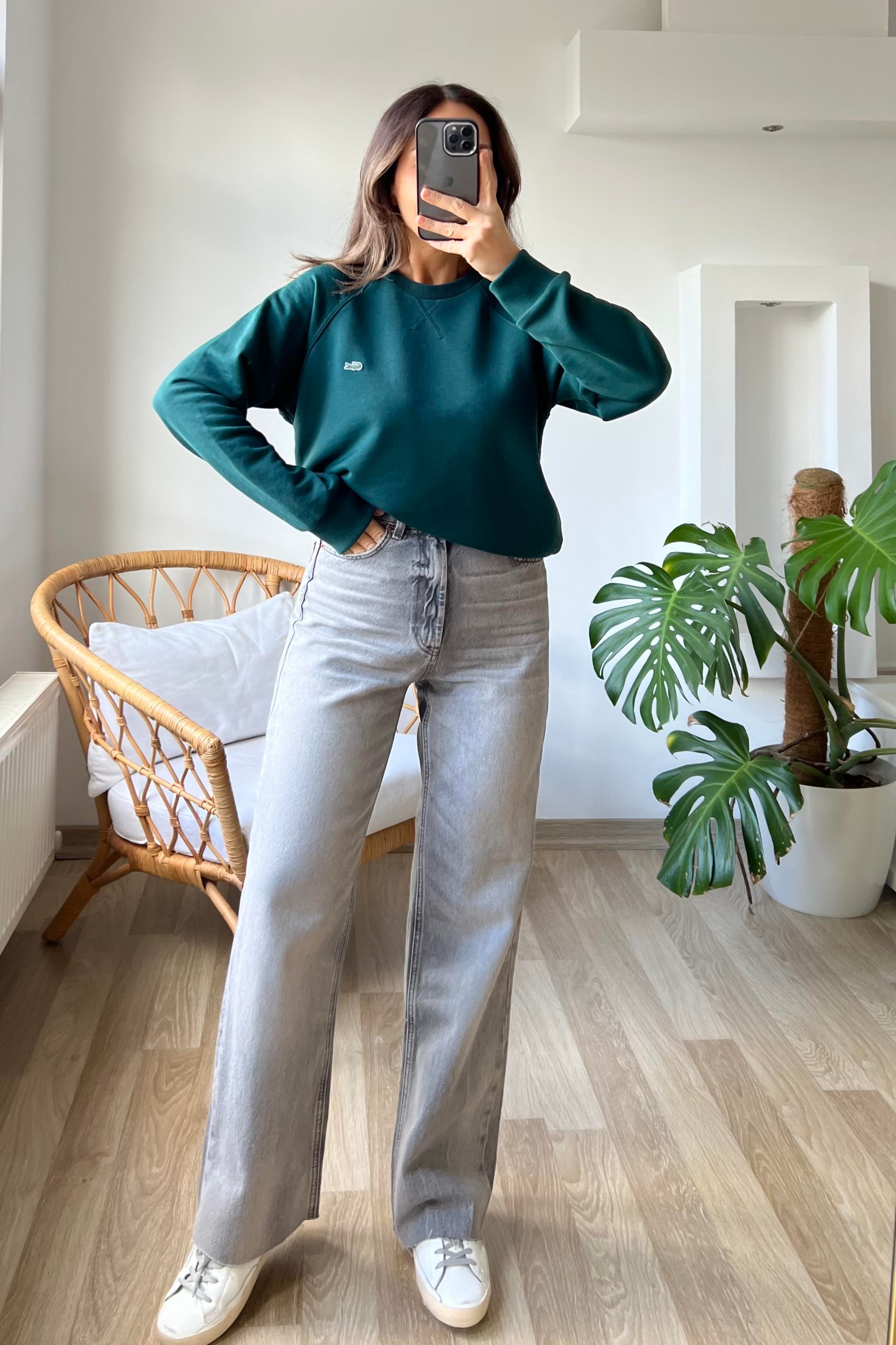 Petrol Logo Nakışlı Yaka Detaylı Sweatshirt uygun fiyatlarda www.butikhola.com adresinde
