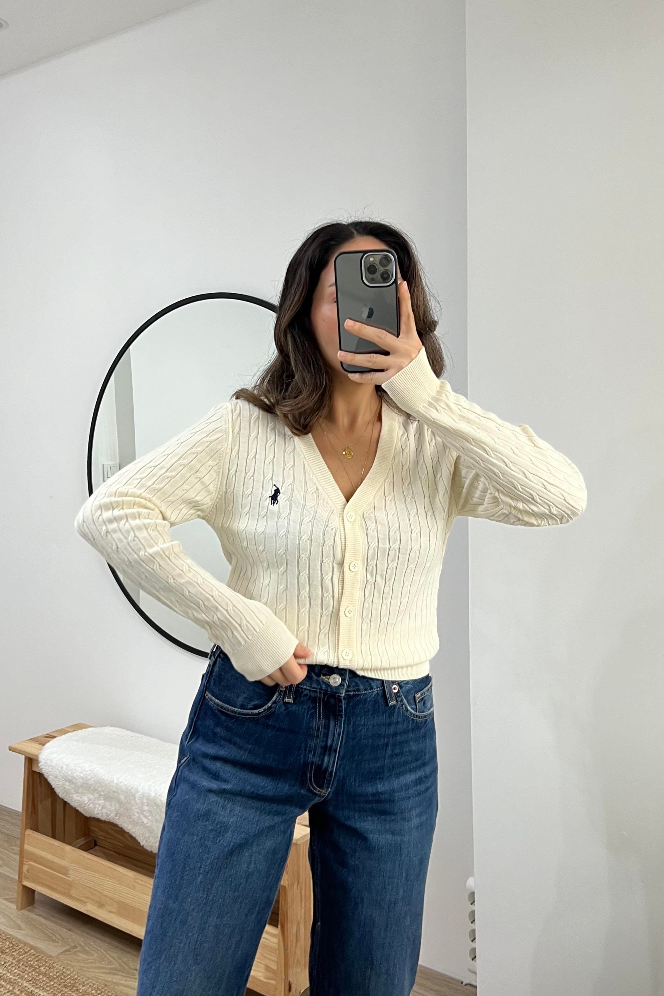 PRL Taş Rengi Saç Örgülü Hırka uygun fiyatlarda www.butikhola.com adresinde