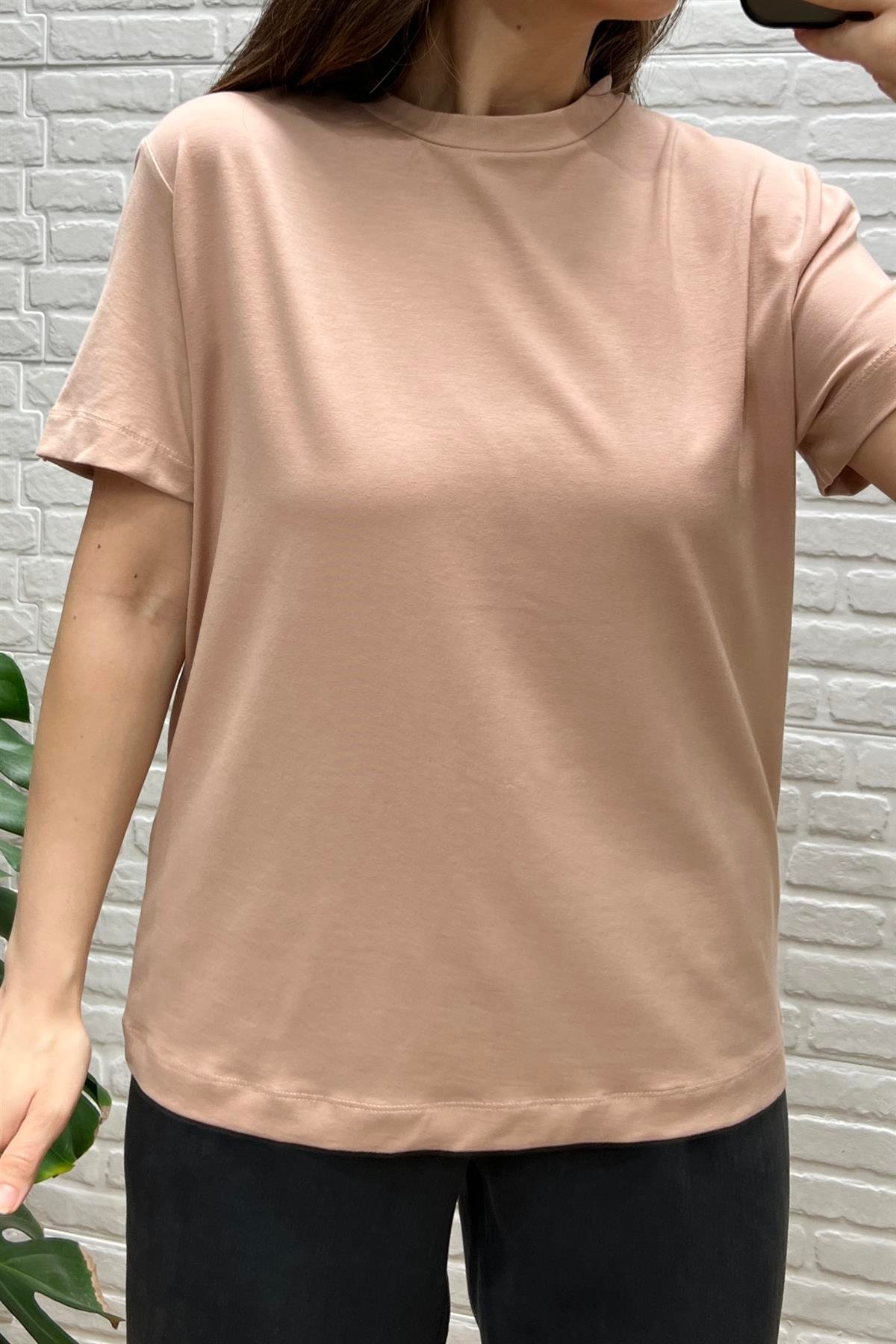Pudra Orjinal Marka Likralı Basic Tshirt uygun fiyatlarda www.butikhola.com adresinde