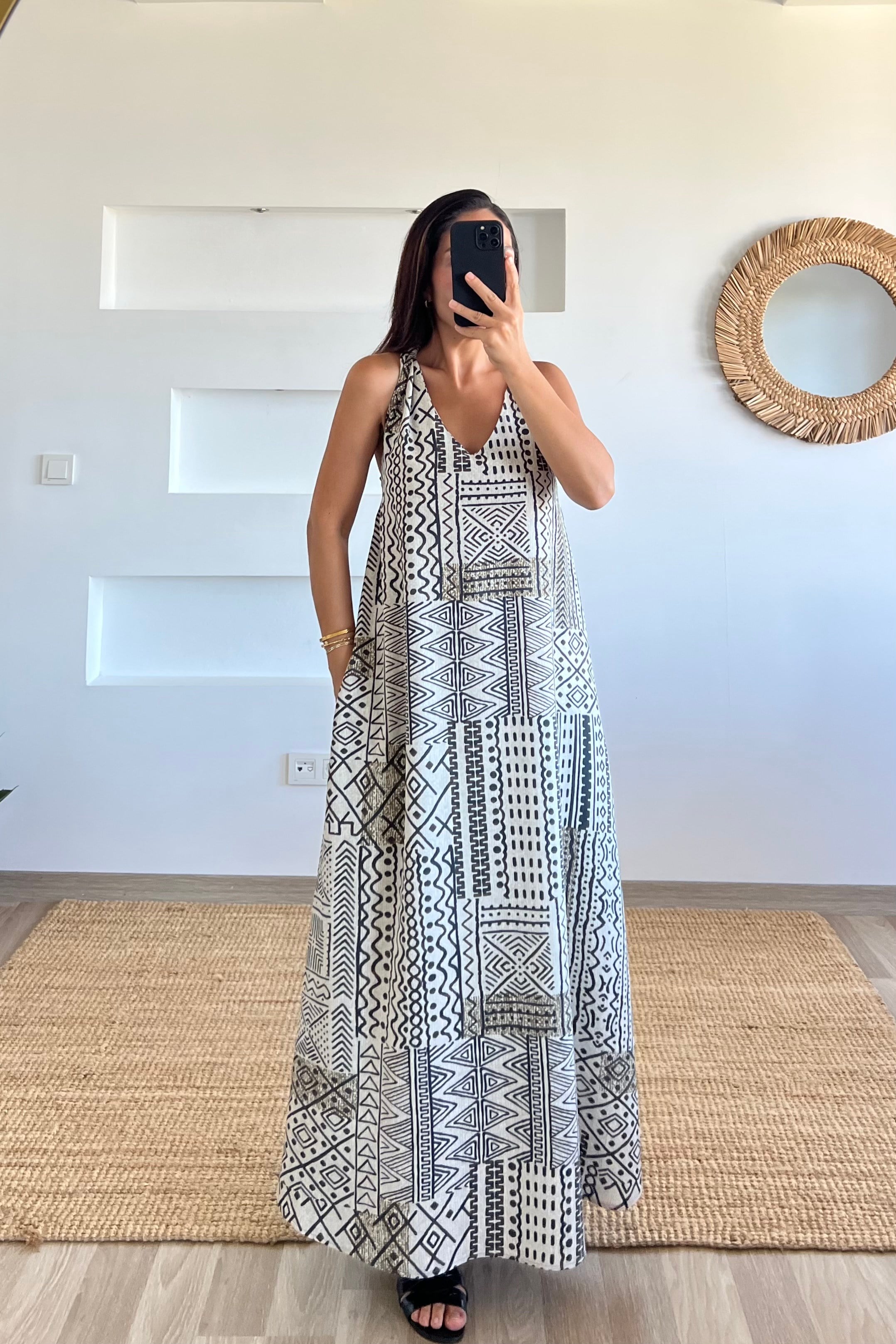 Sırtı Saç Örgü Detaylı Bohem Elbise uygun fiyatlarda www.butikhola.com adresinde
