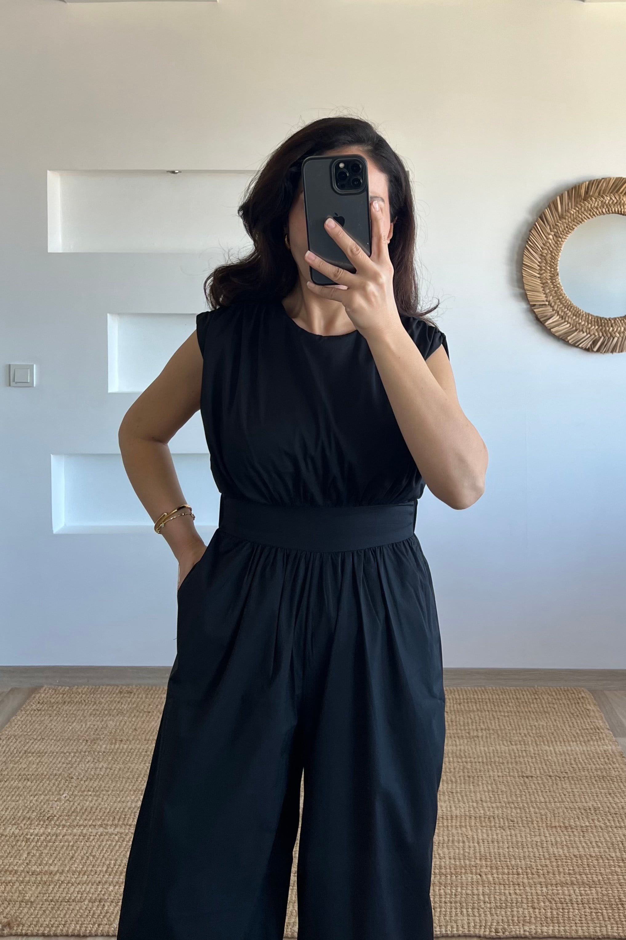 Siyah Beli Lastikli Tulum uygun fiyatlarda www.butikhola.com adresinde