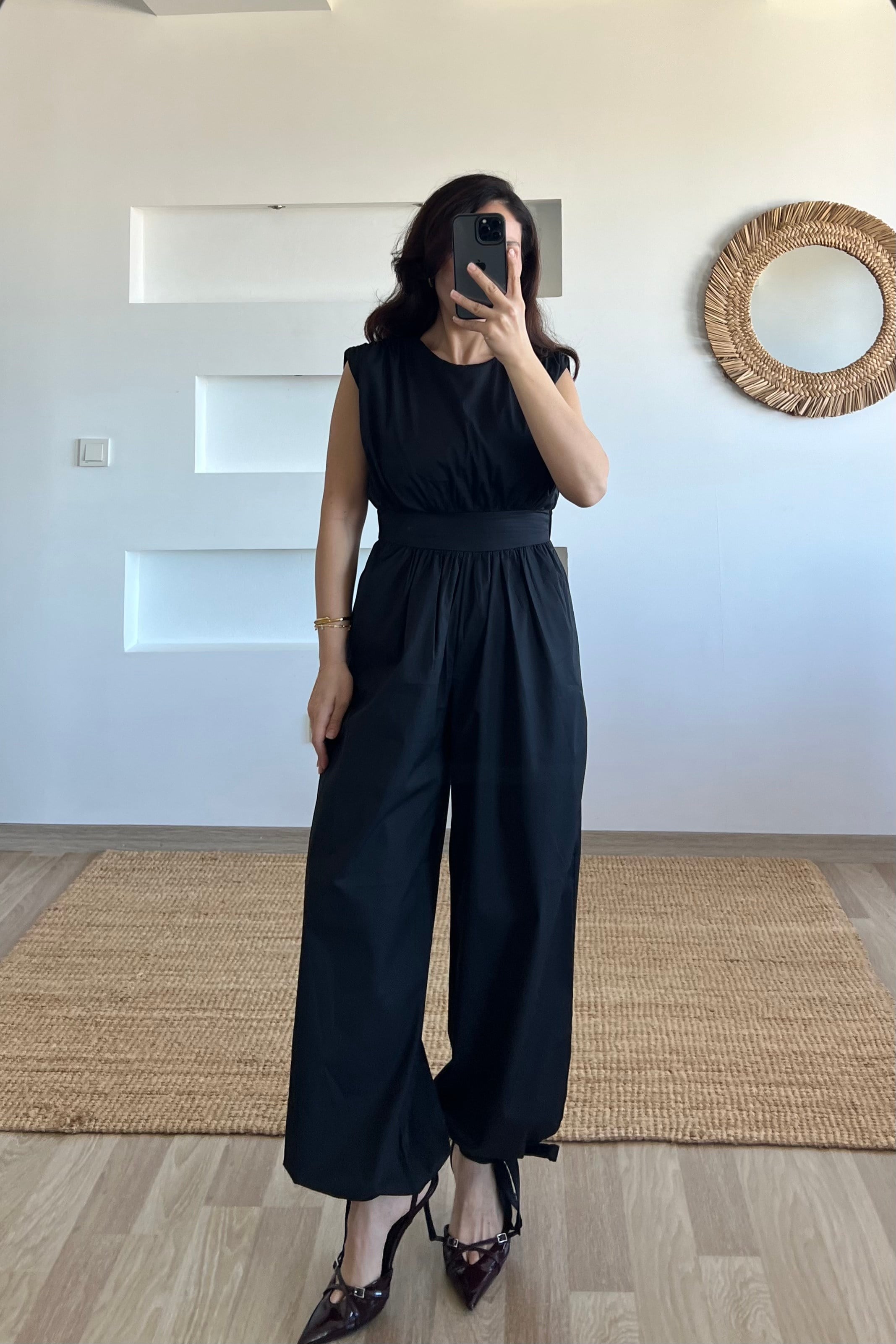 Siyah Beli Lastikli Tulum uygun fiyatlarda www.butikhola.com adresinde
