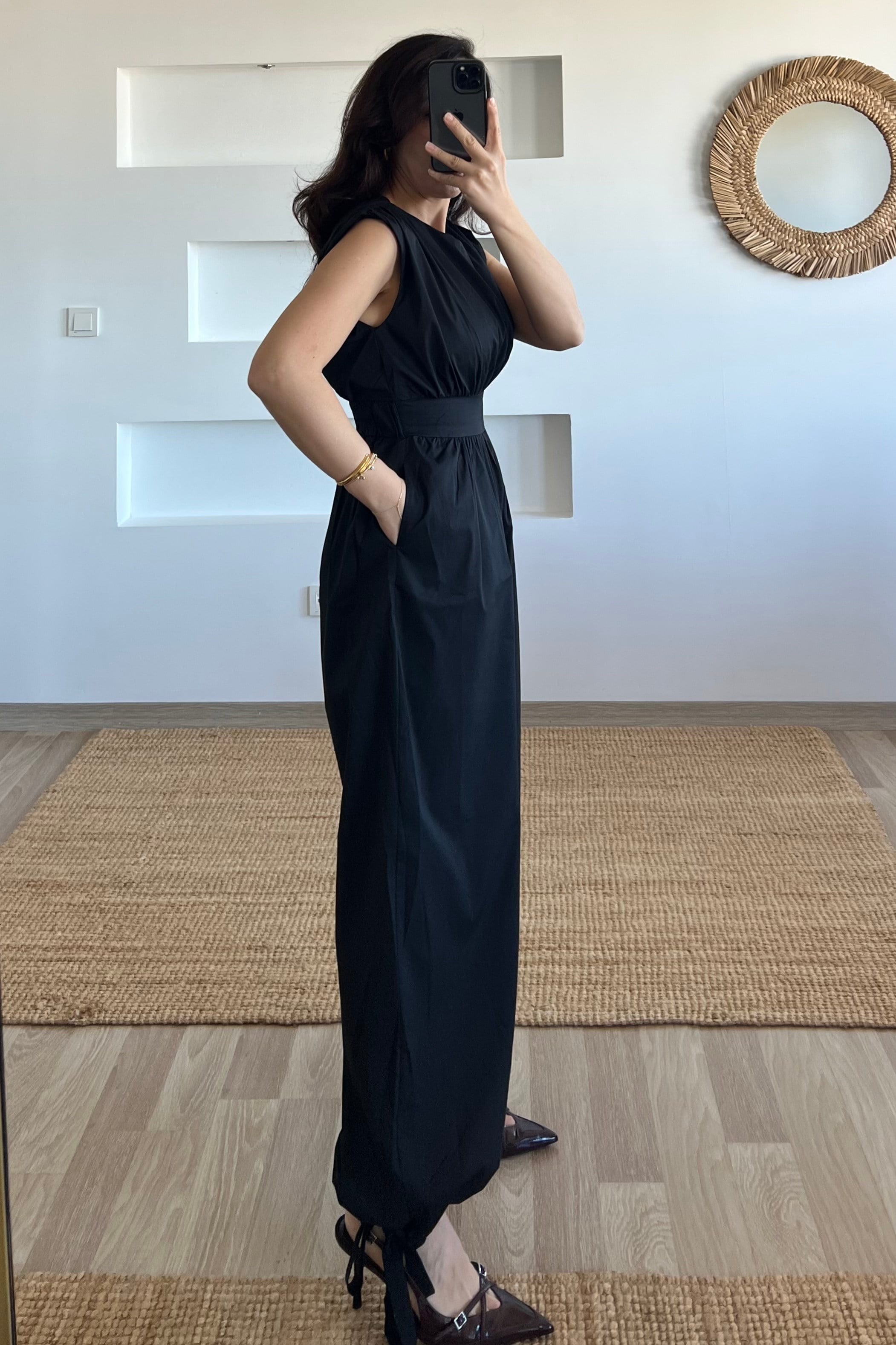 Siyah Beli Lastikli Tulum uygun fiyatlarda www.butikhola.com adresinde