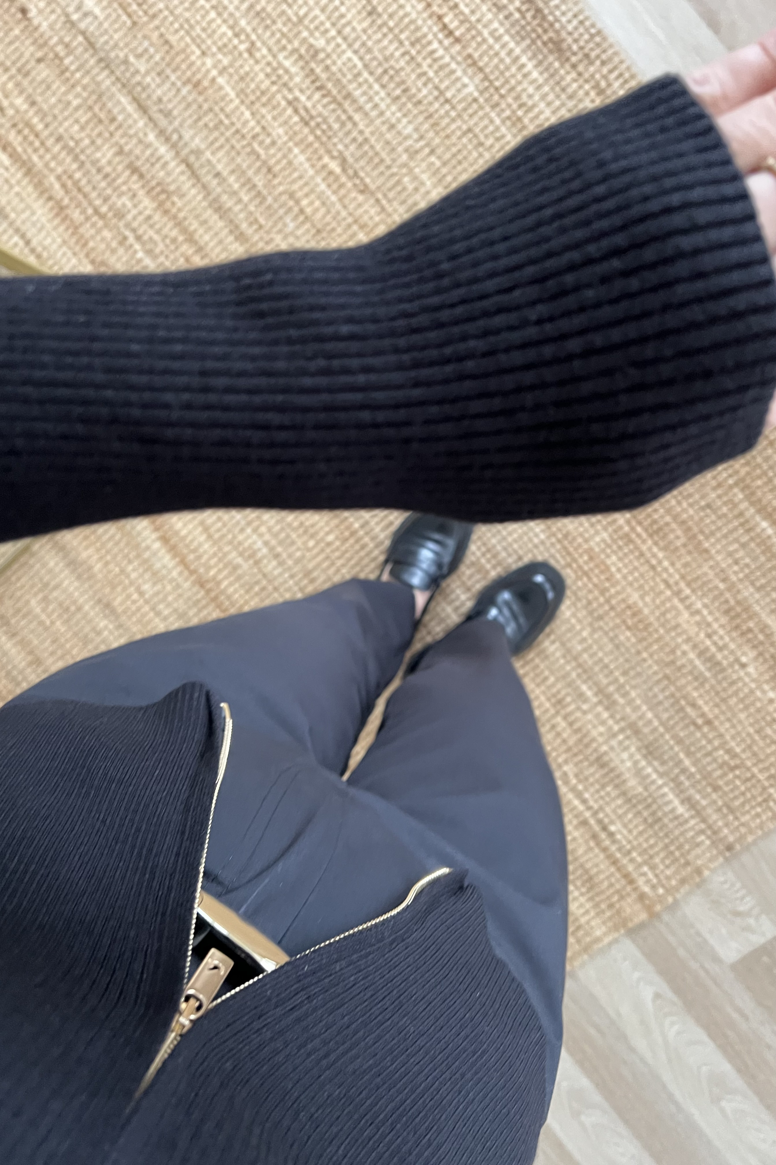 Siyah Çift Fermuarlı Polo Yaka Hırka uygun fiyatlarda www.butikhola.com adresinde