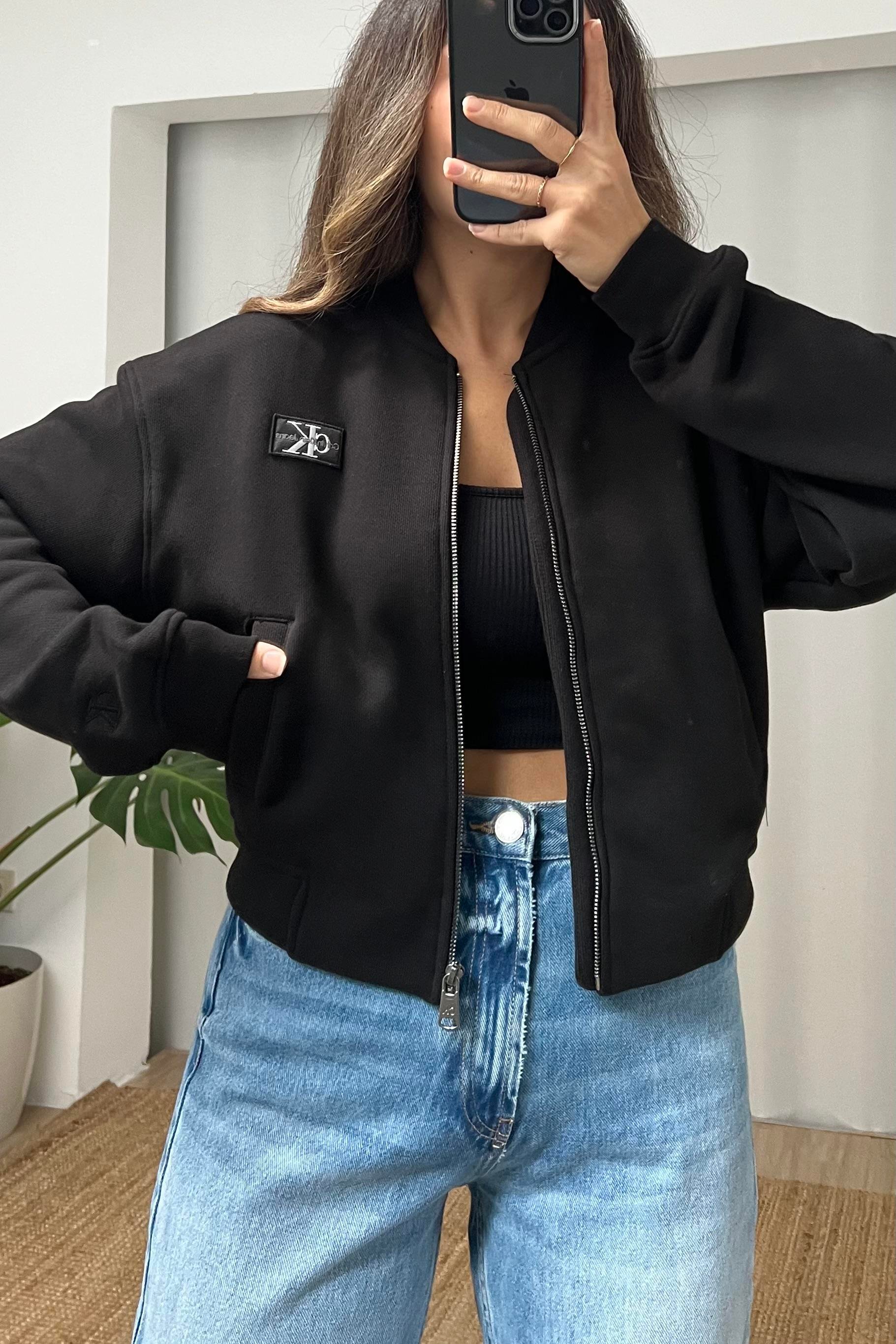 Siyah Ck Fermuarlı Bomber Sweatshirt  uygun fiyatlarda www.butikhola.com adresinde