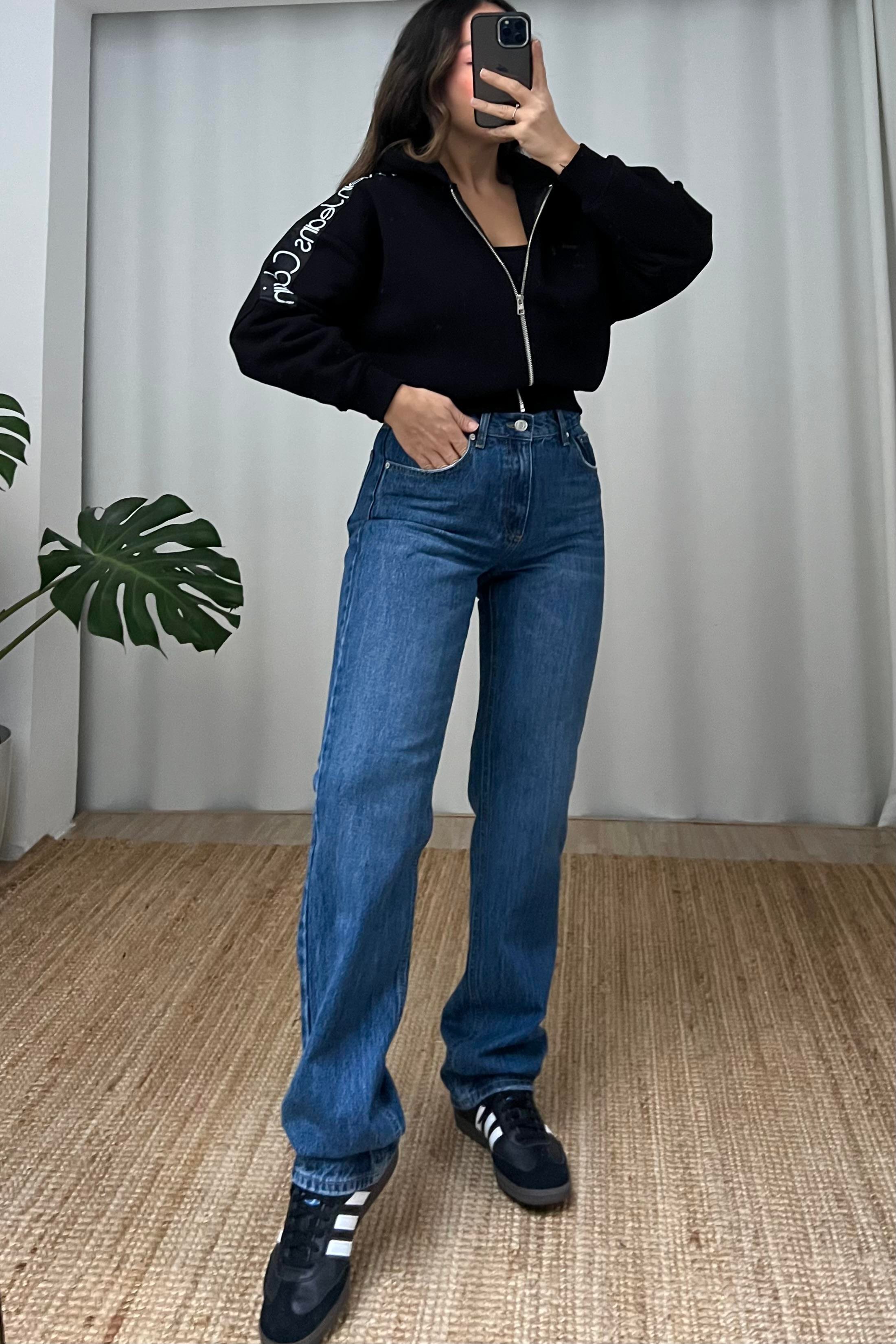 Siyah Ck Şerit Detaylı Kapüşonlu Bomber Sweatshirt  uygun fiyatlarda www.butikhola.com adresinde