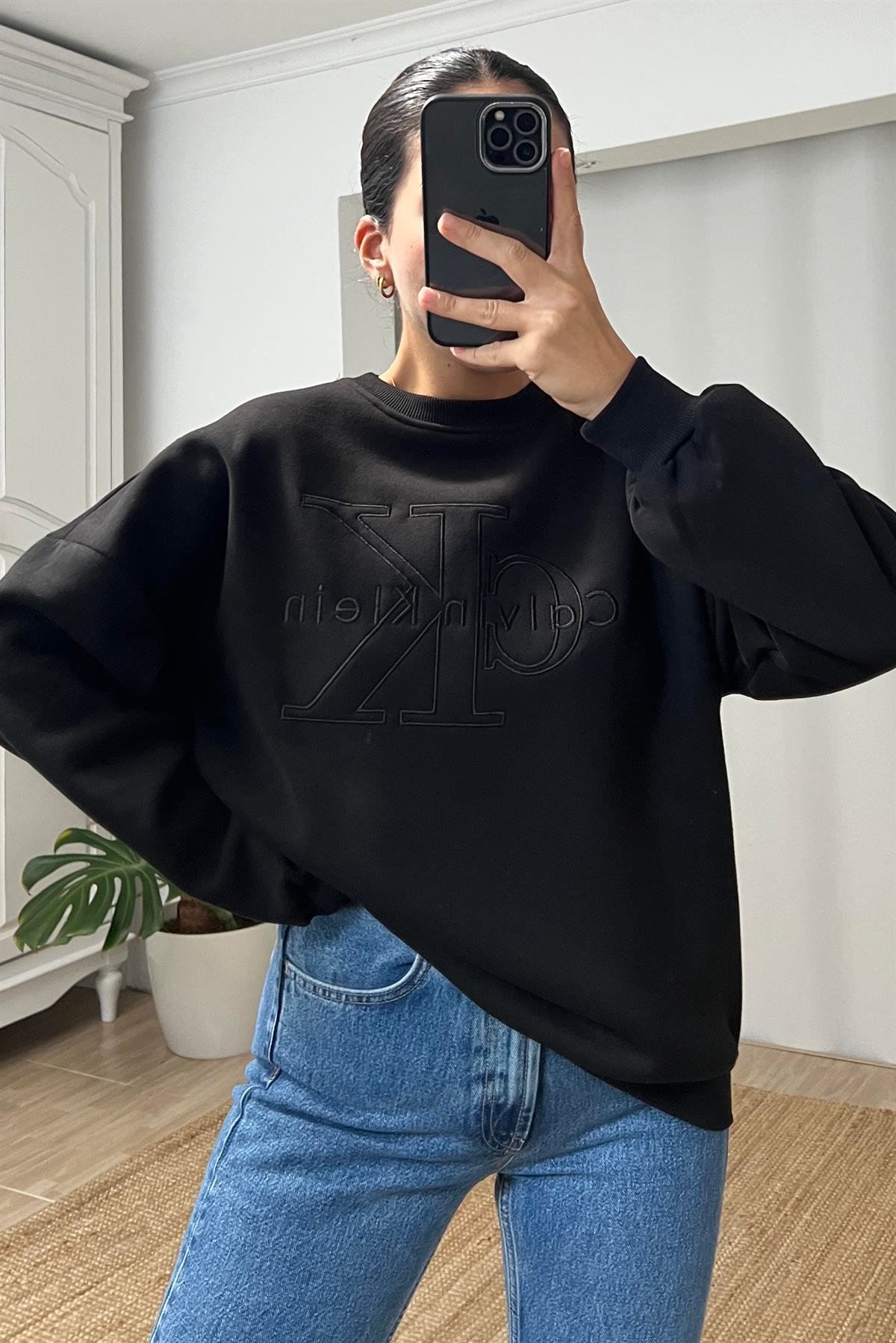 Siyah Ck Sweatshirt uygun fiyatlarda www.butikhola.com adresinde