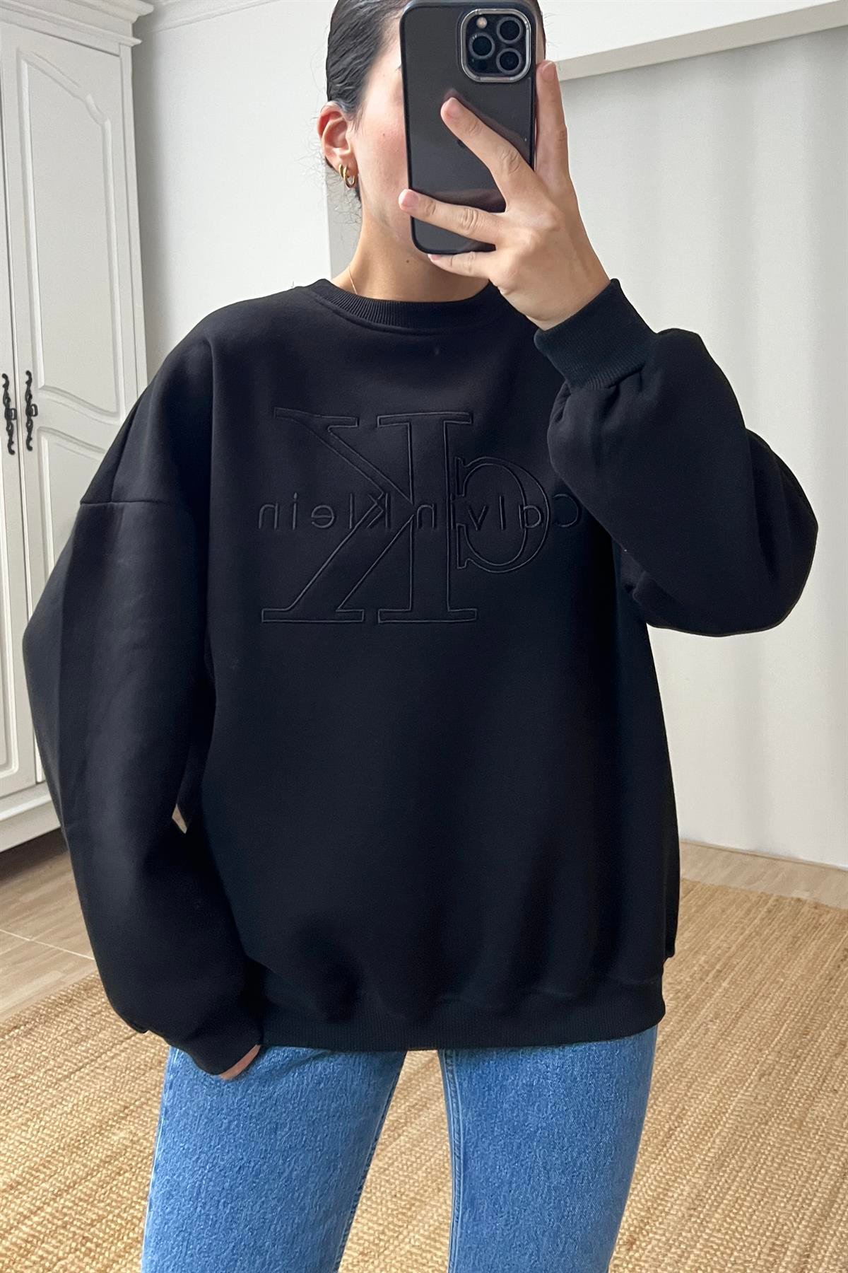 Siyah Ck Sweatshirt uygun fiyatlarda www.butikhola.com adresinde