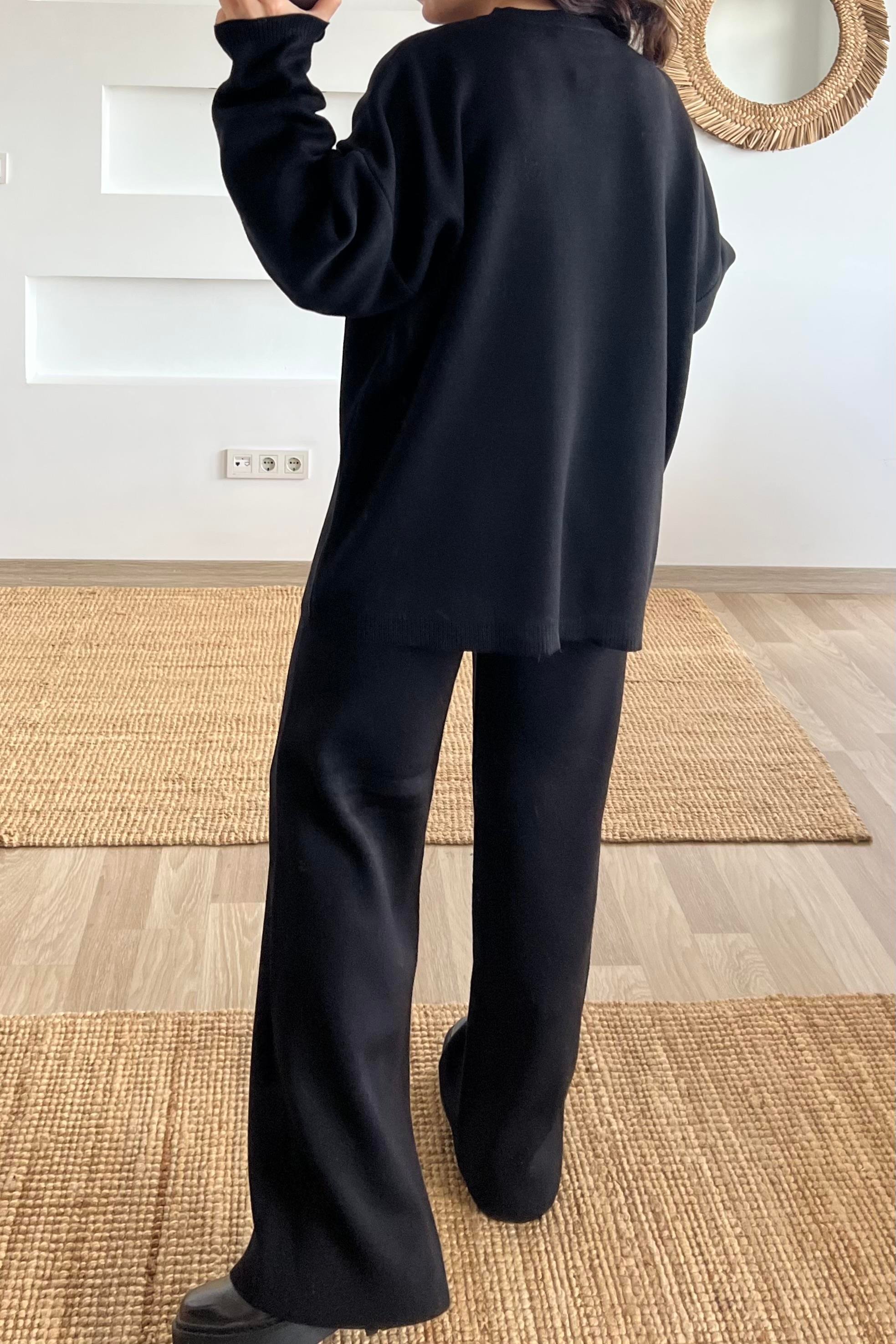 Siyah Comfort Triko Takım uygun fiyatlarda www.butikhola.com adresinde