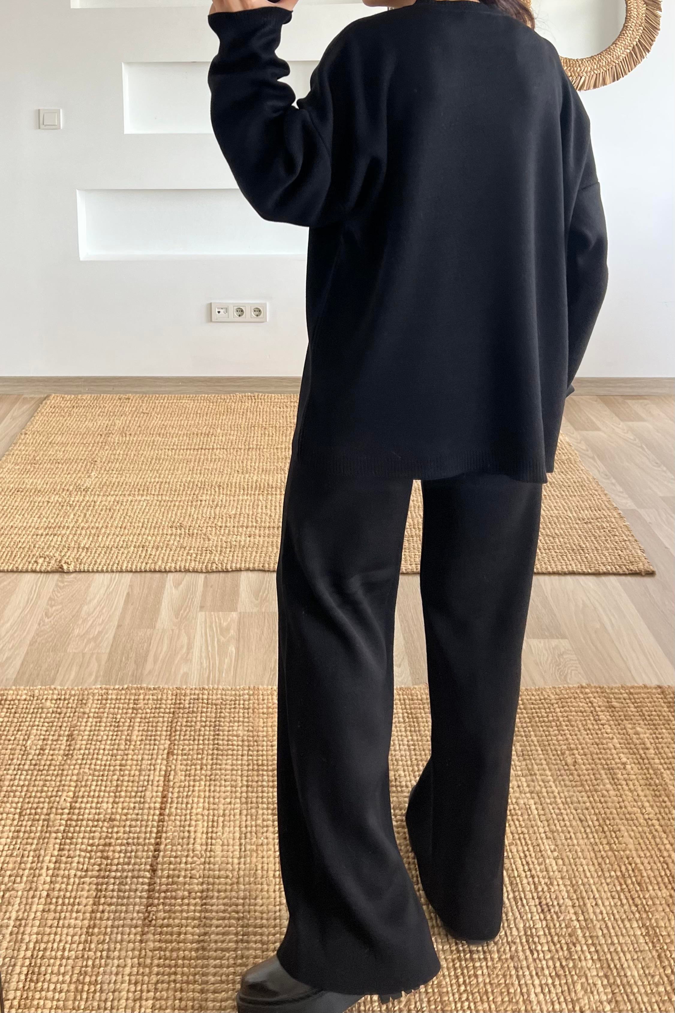 Siyah Comfort Triko Takım uygun fiyatlarda www.butikhola.com adresinde