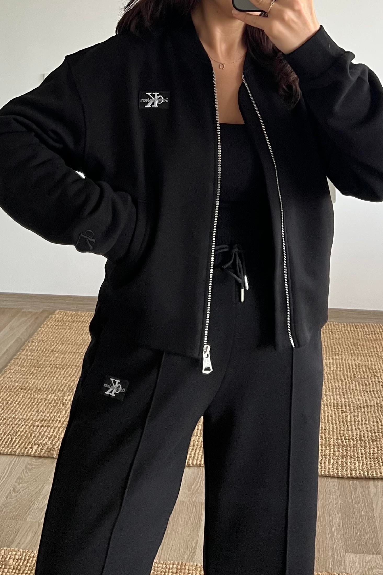Siyah Fermuarlı Bomber Sweatshirt uygun fiyatlarda www.butikhola.com adresinde