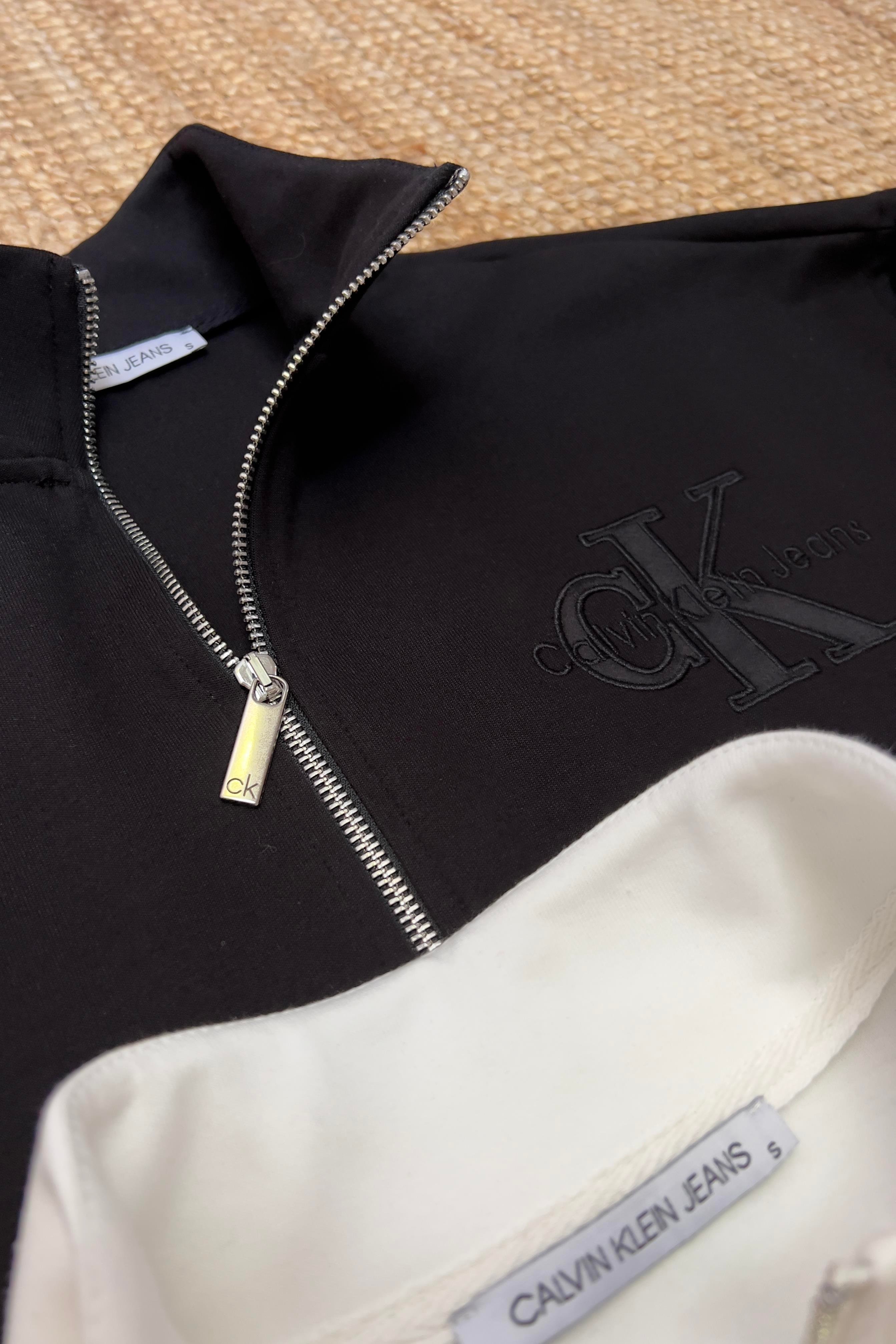 Siyah Logo Nakışlı Fermuarlı Sweatshirt uygun fiyatlarda www.butikhola.com adresinde