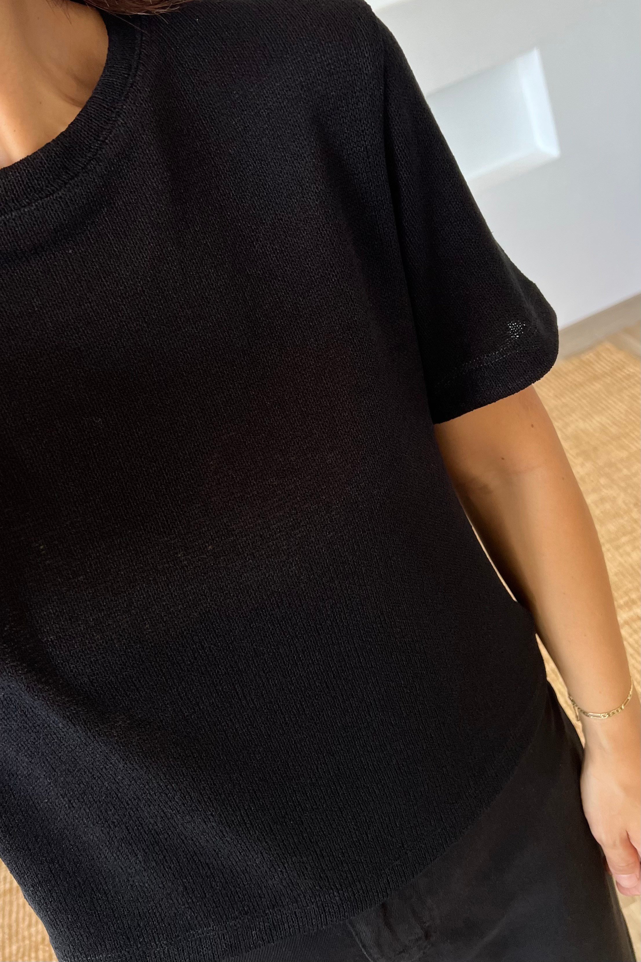 Siyah Merserize Bluz uygun fiyatlarda www.butikhola.com adresinde