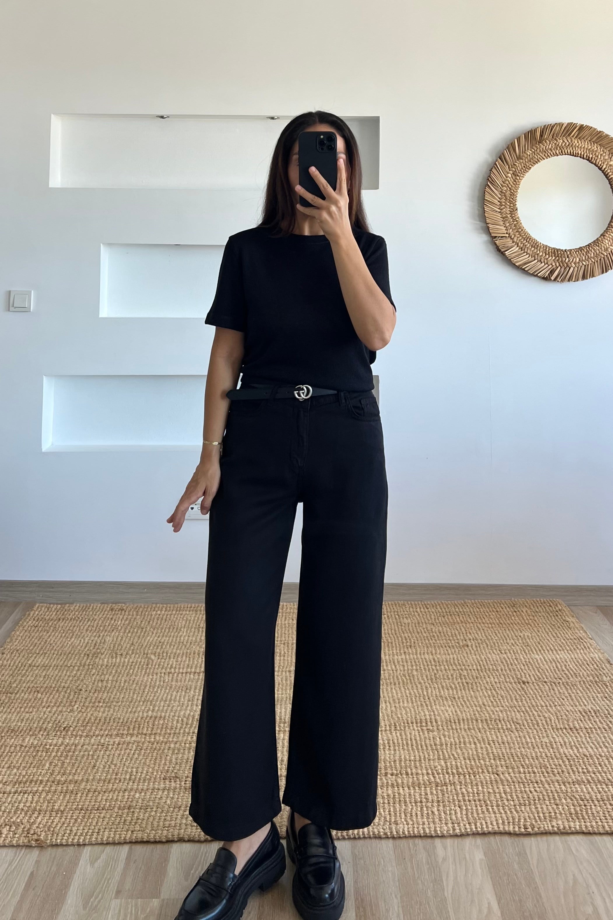 Siyah Merserize Bluz uygun fiyatlarda www.butikhola.com adresinde