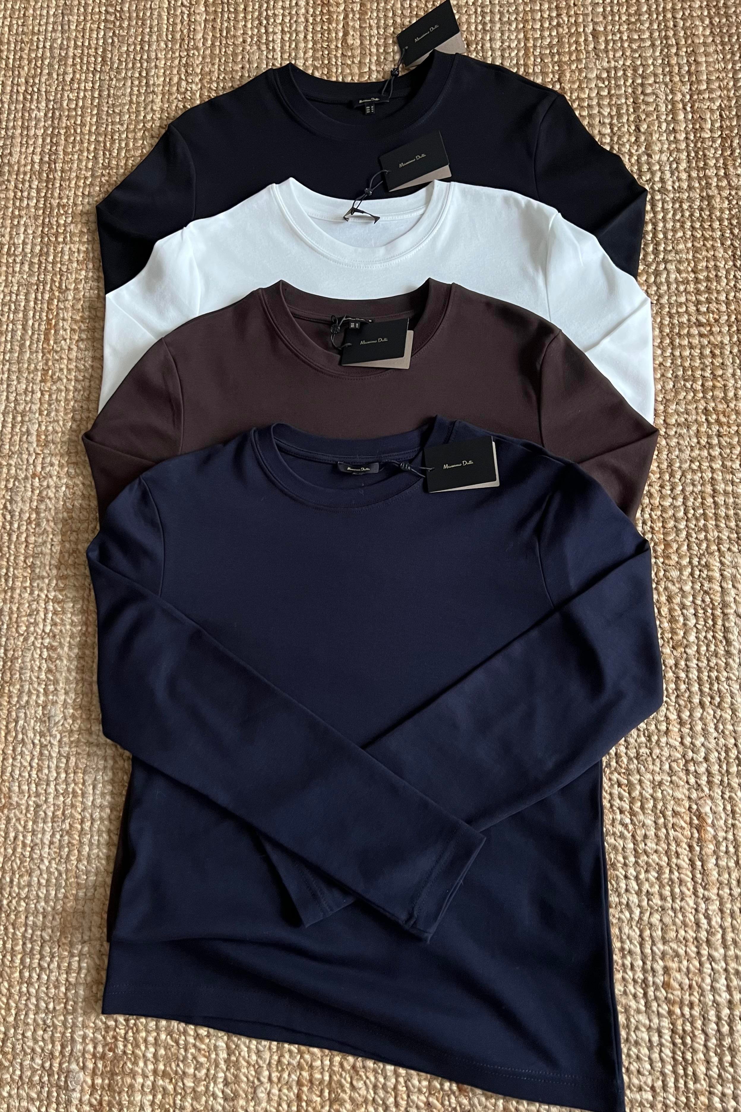 Siyah Organik Pamuklu Uzun Kollu Basic Tshirt uygun fiyatlarda www.butikhola.com adresinde