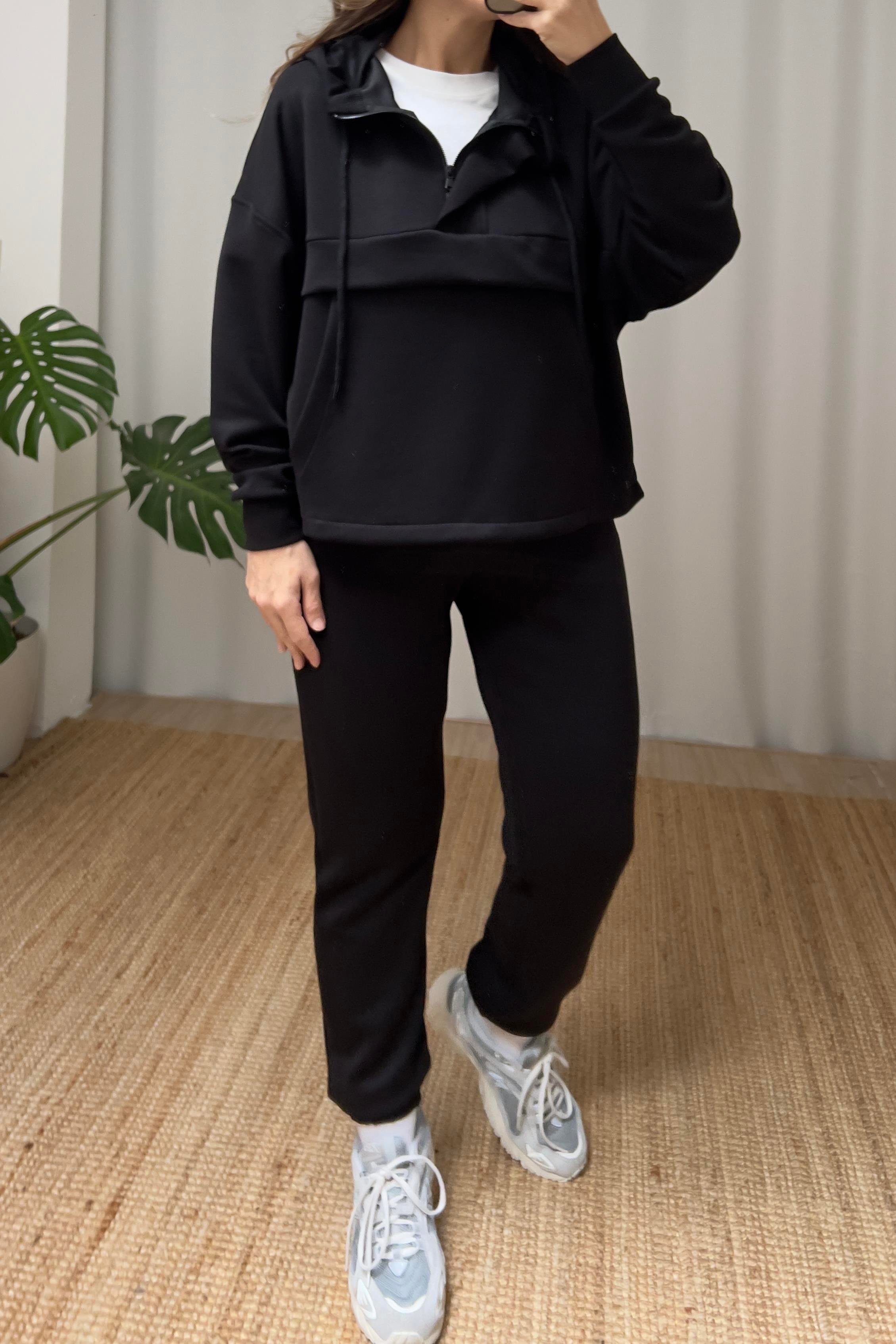 Siyah Oys Kanguru Cep Modal Takım uygun fiyatlarda www.butikhola.com adresinde