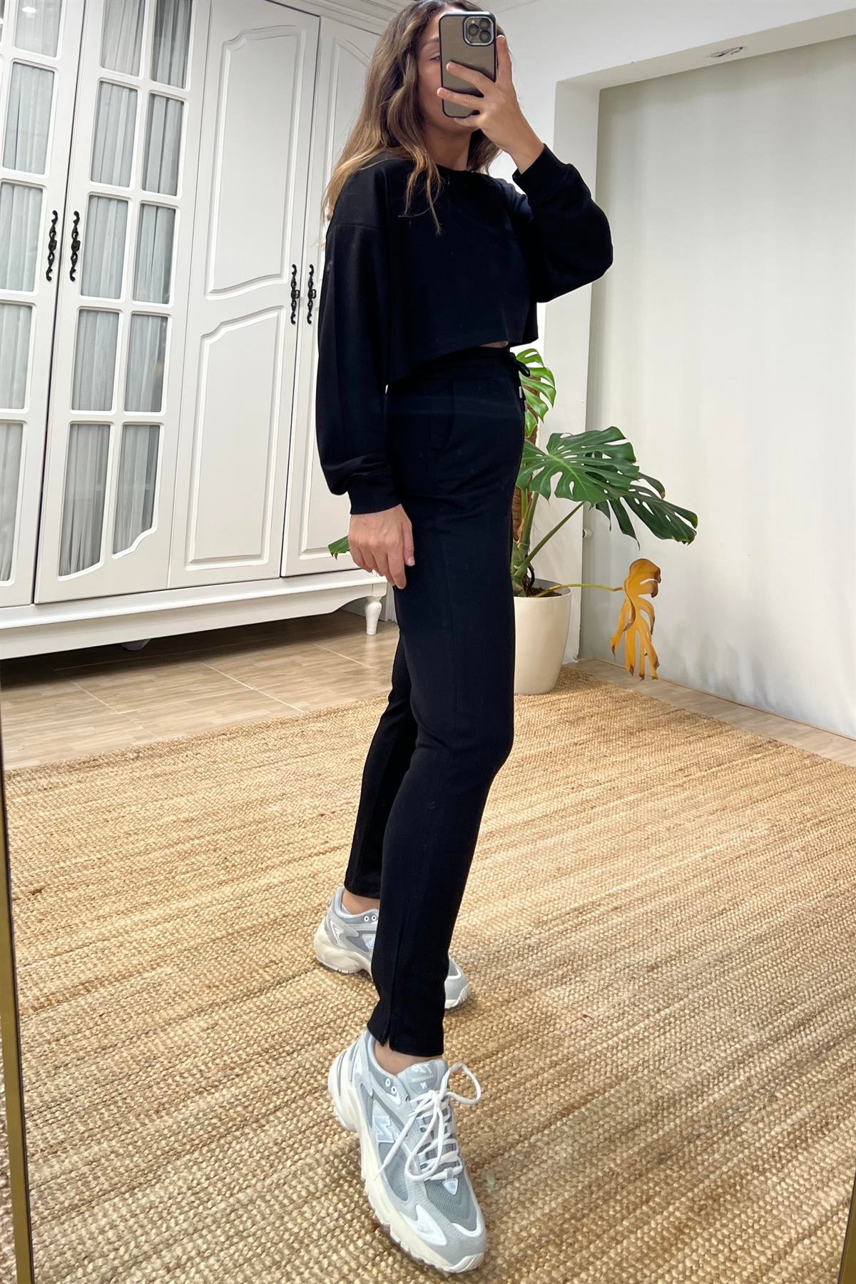 Siyah Oysho Modal Sweatshirt uygun fiyatlarda www.butikhola.com adresinde