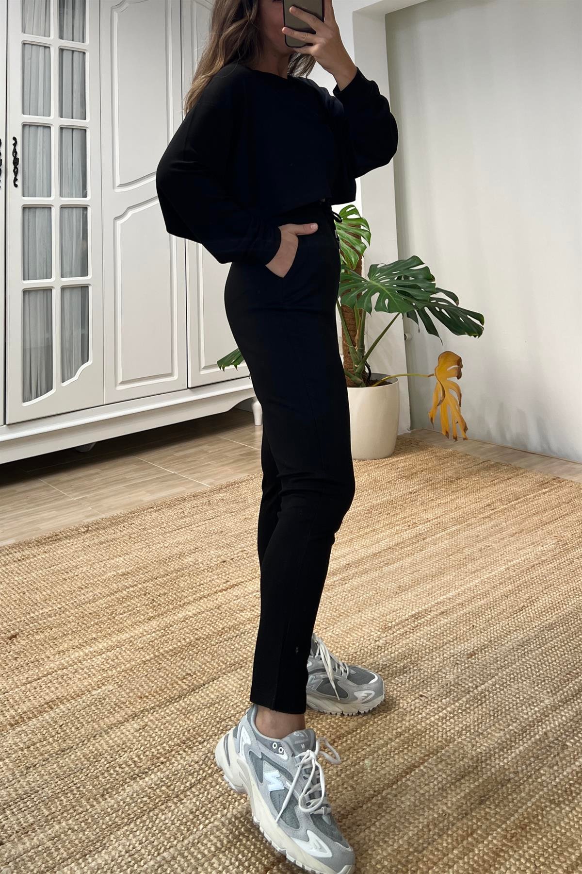 Siyah Oysho Modal Sweatshirt uygun fiyatlarda www.butikhola.com adresinde