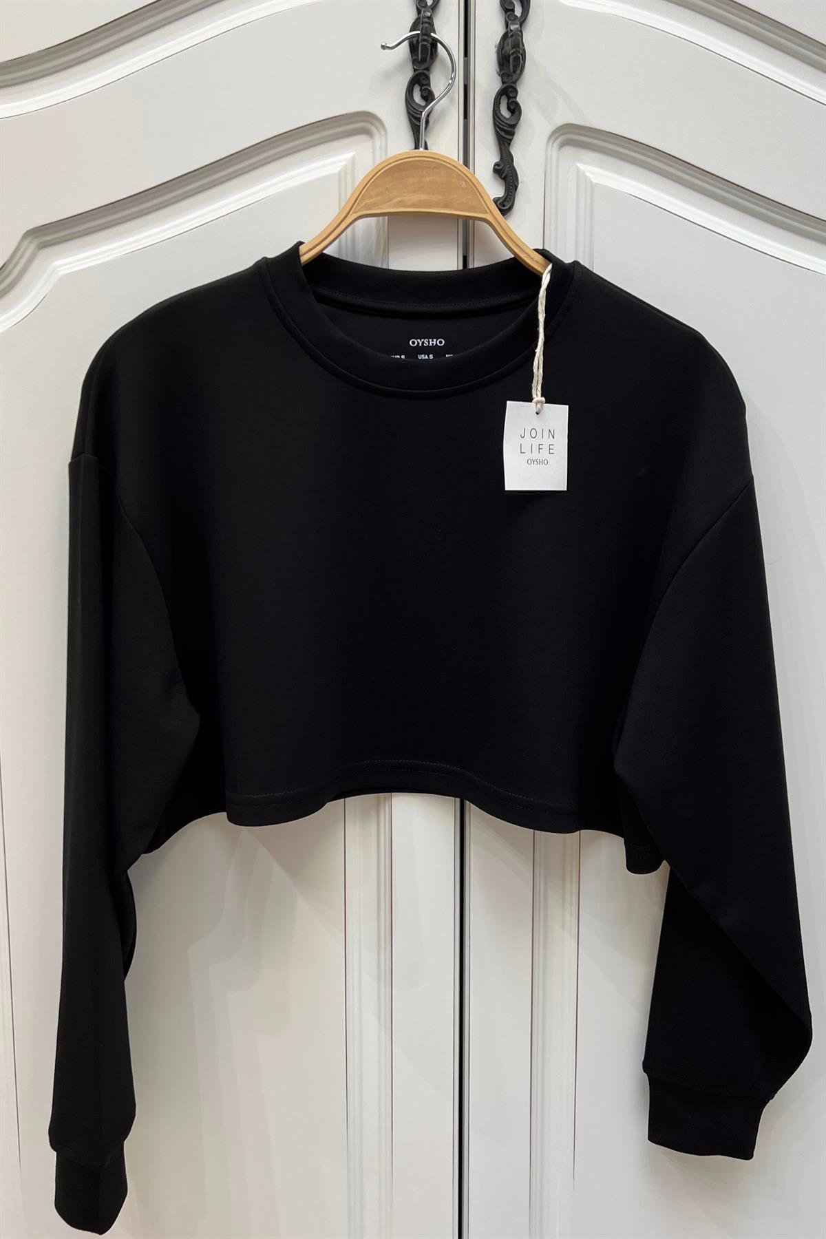 Siyah Oysho Modal Sweatshirt uygun fiyatlarda www.butikhola.com adresinde