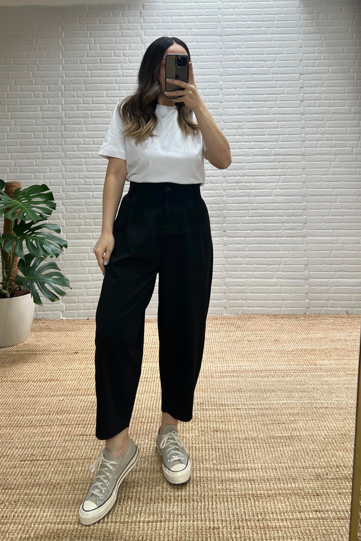 Siyah Şalvar Pantolon uygun fiyatlarda www.butikhola.com adresinde