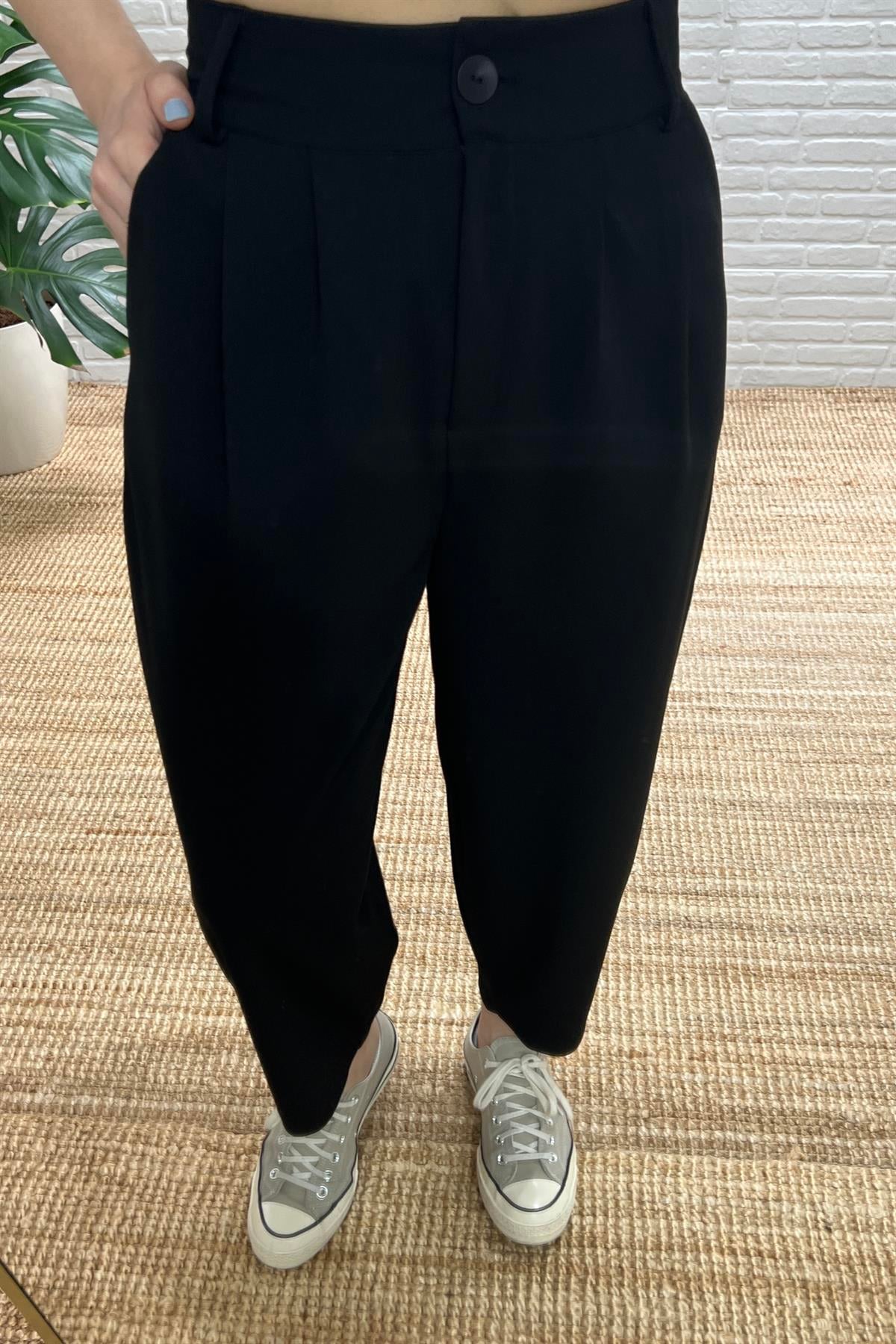 Siyah Şalvar Pantolon uygun fiyatlarda www.butikhola.com adresinde