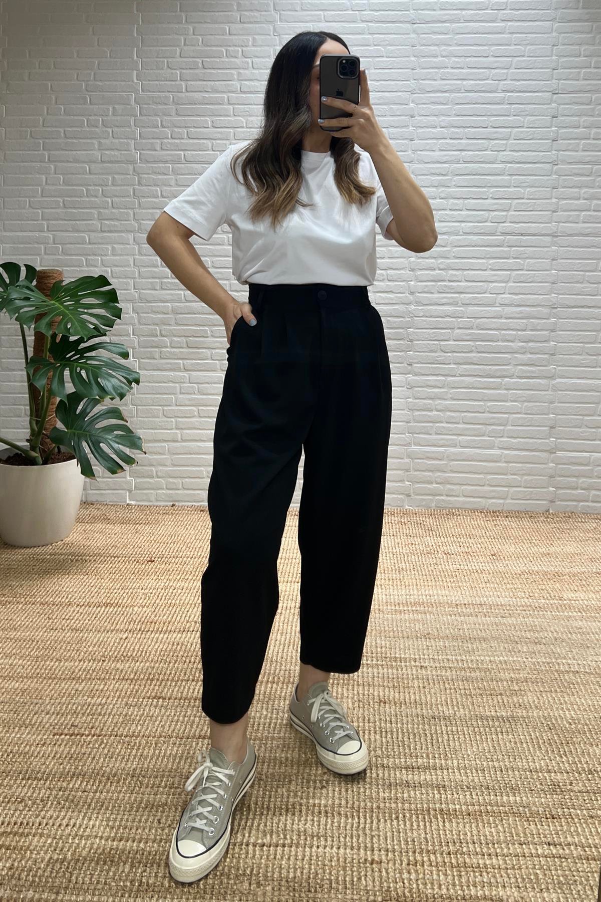 Siyah Şalvar Pantolon uygun fiyatlarda www.butikhola.com adresinde