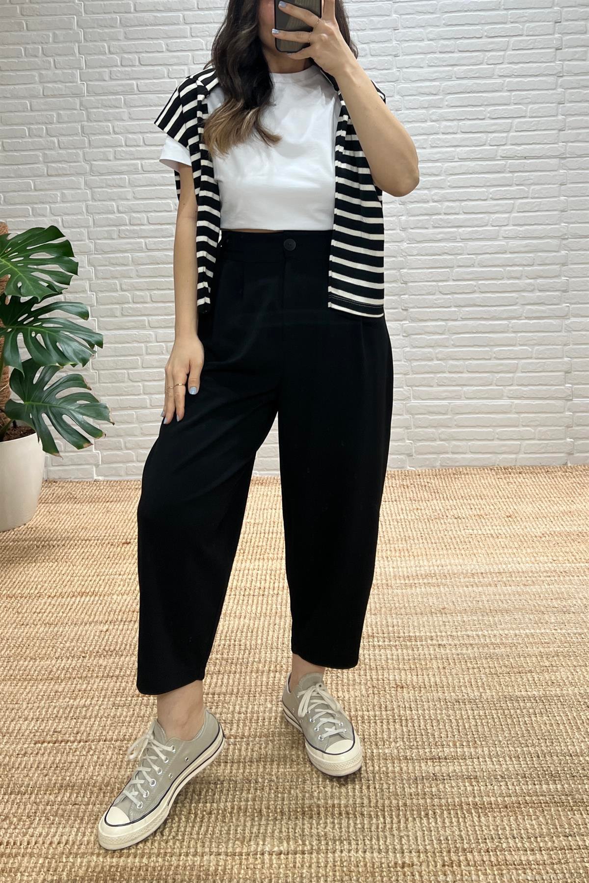 Siyah Şalvar Pantolon uygun fiyatlarda www.butikhola.com adresinde