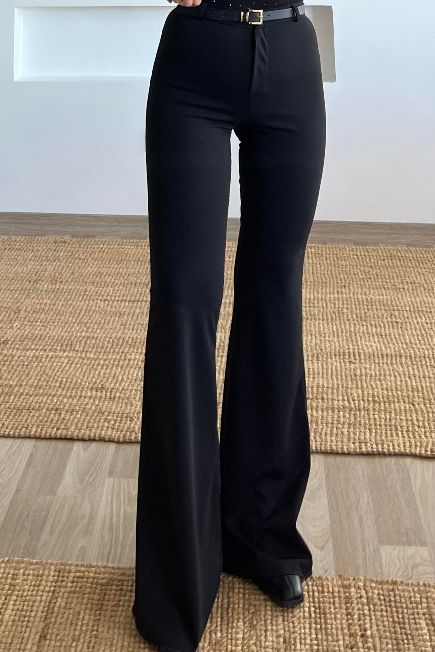 Siyah Yüksek Bel Toparlayıcı İspanyol Pantolon uygun fiyatlarda www.butikhola.com adresinde