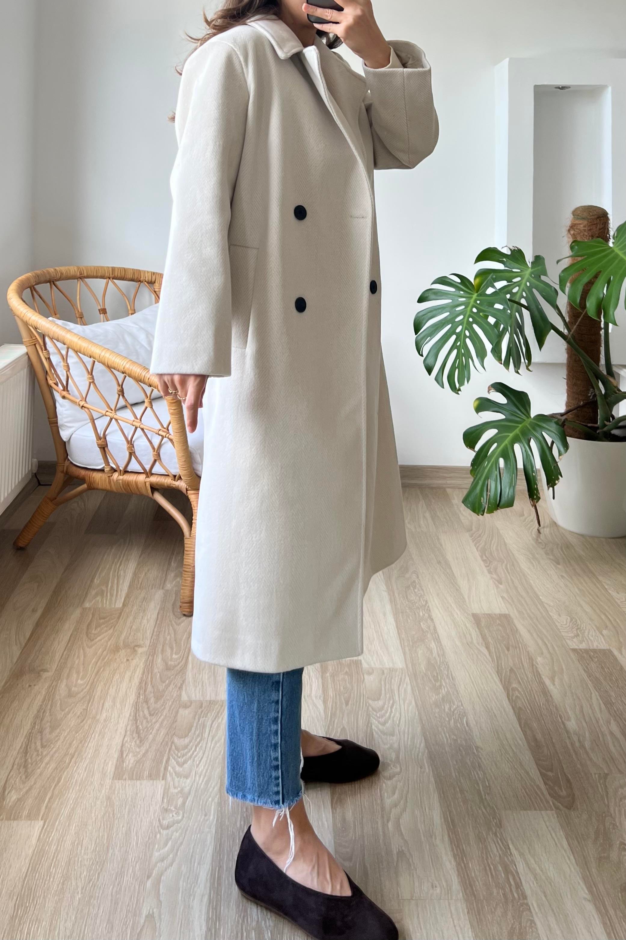 Taş Balıksırtı Premium Kruvaze Kaban uygun fiyatlarda www.butikhola.com adresinde
