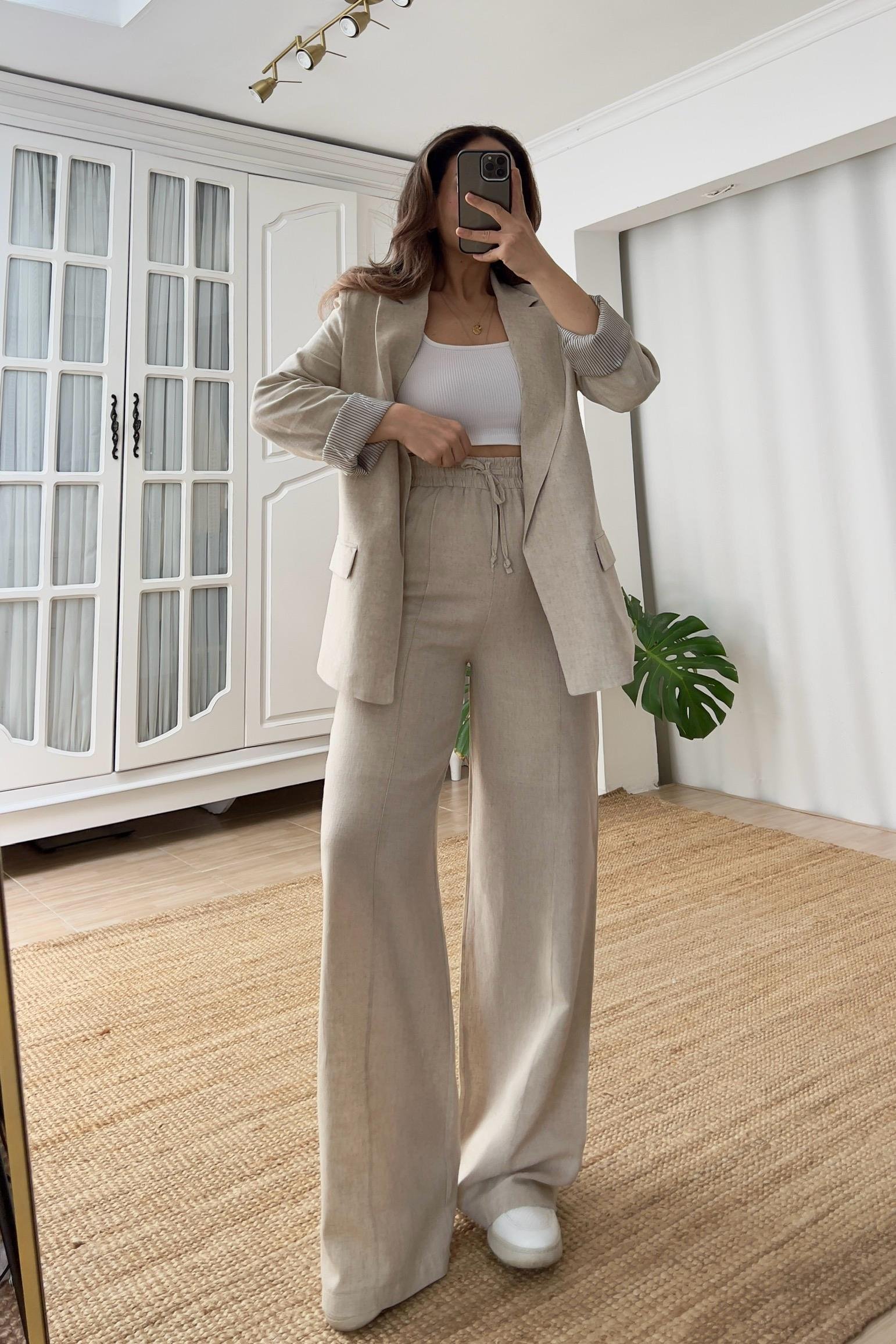Taş Kapak Cepli Keten Blazer Ceket uygun fiyatlarda www.butikhola.com adresinde